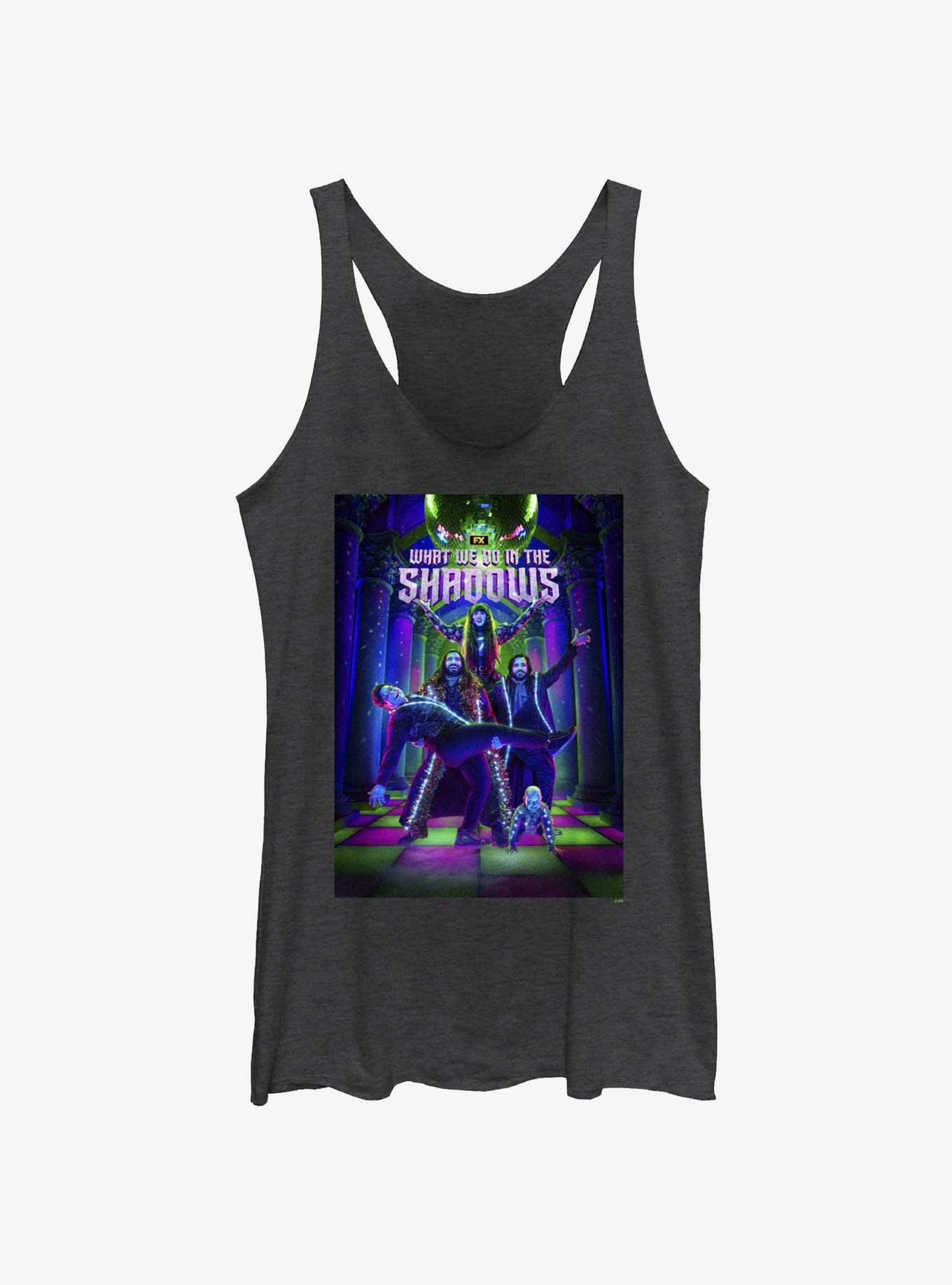 What We Do In The Shadows Vampire Disco Poster Girls Tank, BLK HTR, hi-res