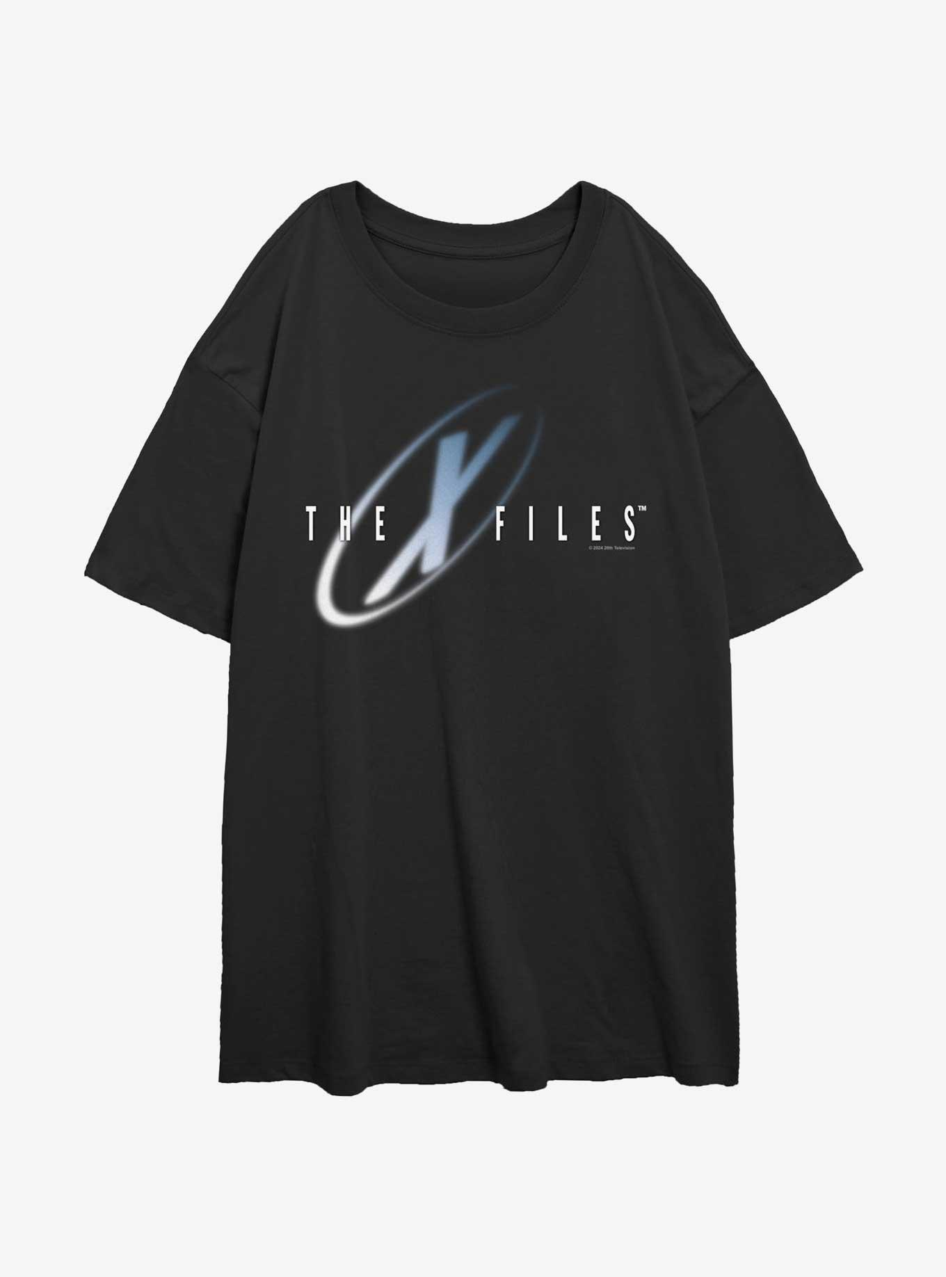 The X-Files Logo Girls Oversized T-Shirt, BLACK, hi-res