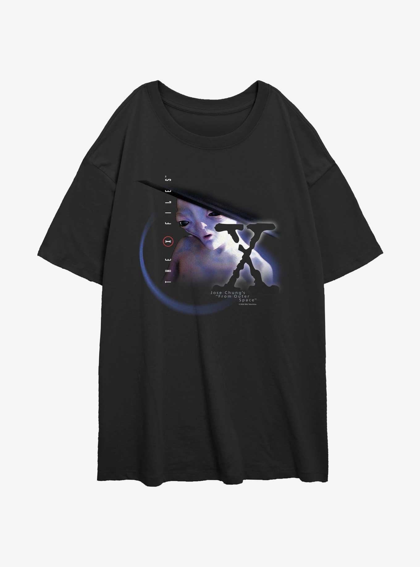 The X-Files From Outer Space Girls Oversized T-Shirt, BLACK, hi-res