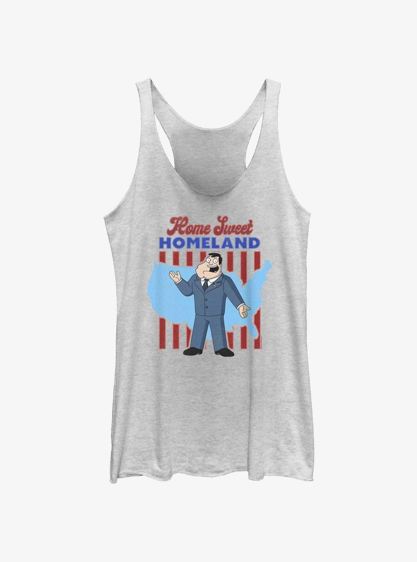 American Dad Home Sweet Home Girls Tank, WHITE HTR, hi-res