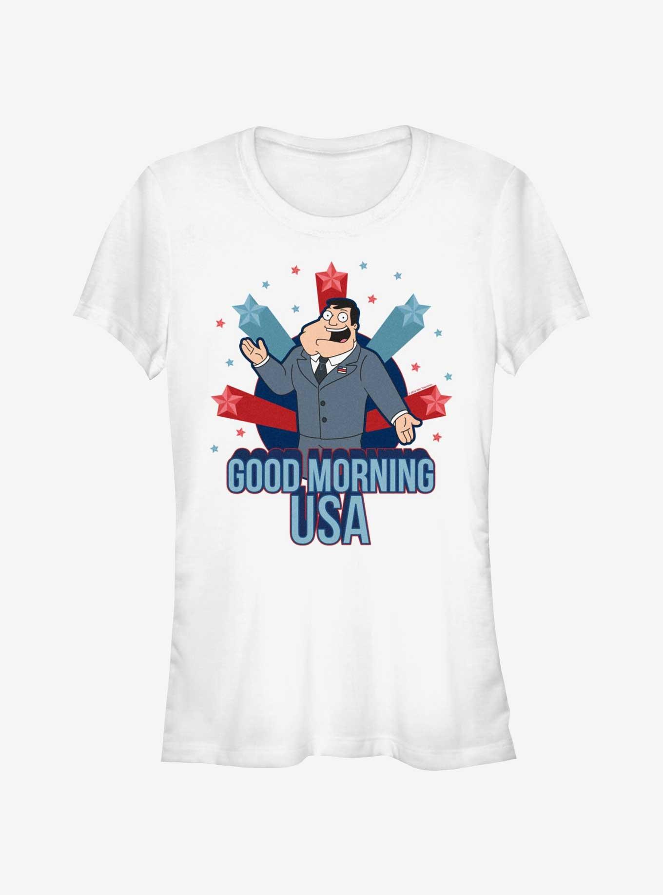 American Dad Good Morning USA Girls T-Shirt, WHITE, hi-res