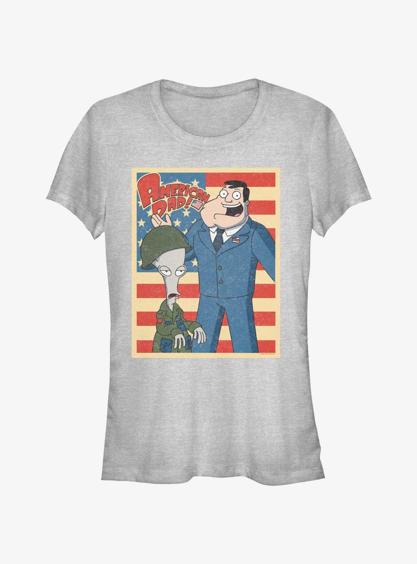 American Dad Stan & Roger Girls T-Shirt, ATH HTR, hi-res