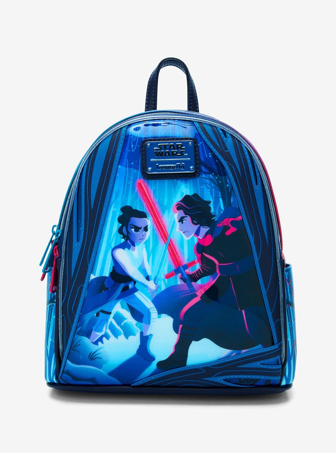 Loungefly Star Wars: The Force Awakens Rey & Kylo Ren Duel Light-Up Mini Backpack, , hi-res