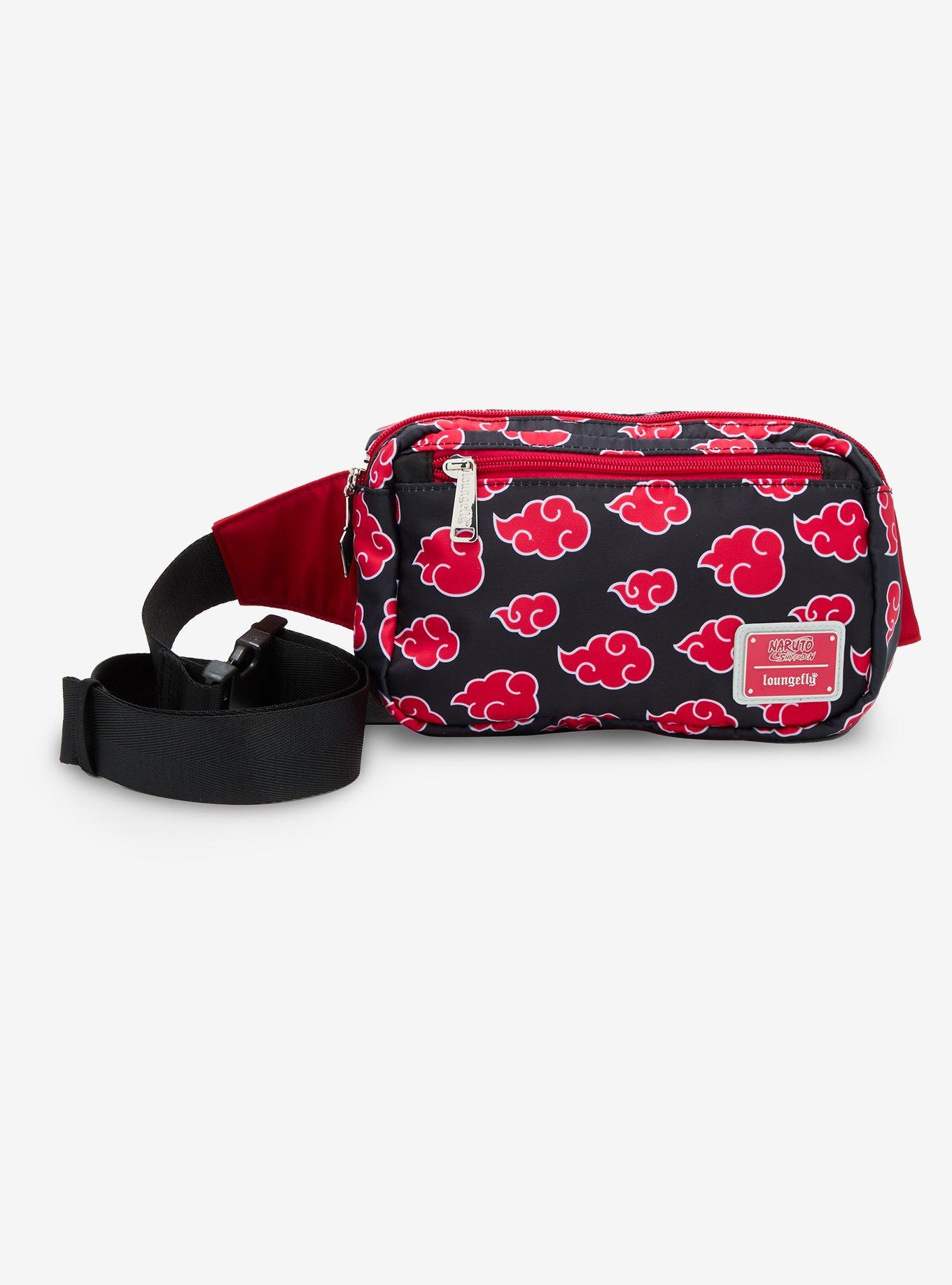 ★LOUNGEFLY★Naruto Akatsuki Crossbody Bag Loungefly Naruto Shippuden Akatsuki Clouds Allover Print