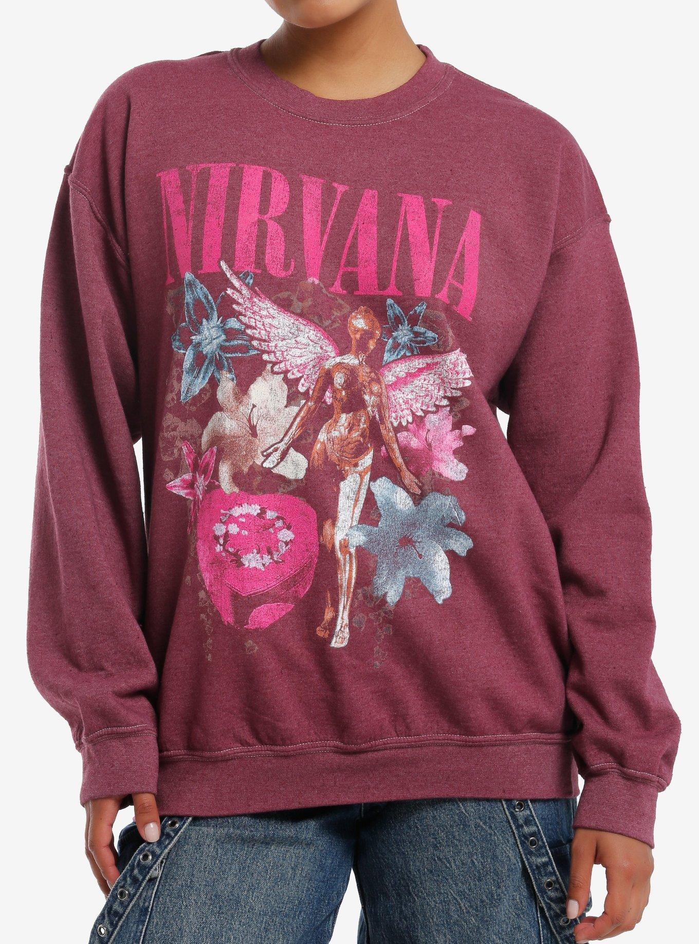 Nirvana In Utero Heart-Shaped Box & Flowers Sweatershirt, , hi-res