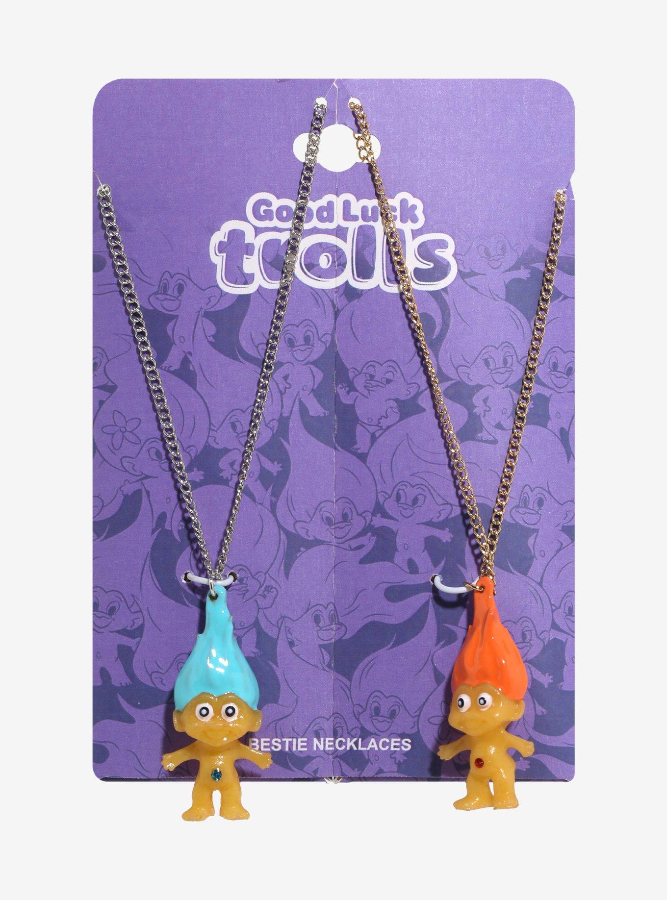 Good Luck Trolls Character Best Friend Necklace Set, , hi-res