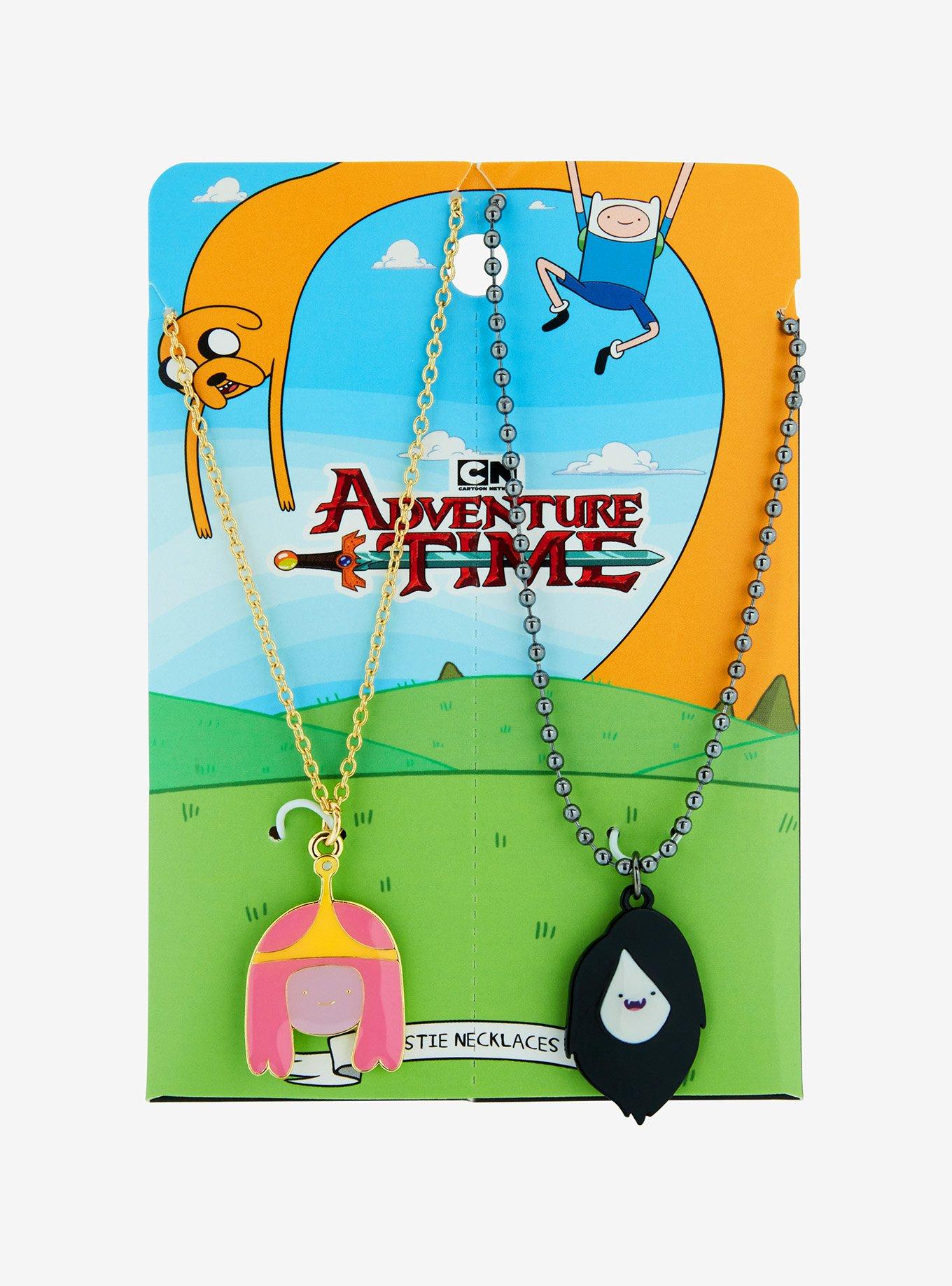 Adventure Time Marceline & Princess Bubblegum Best Friend Necklace Set, , hi-res