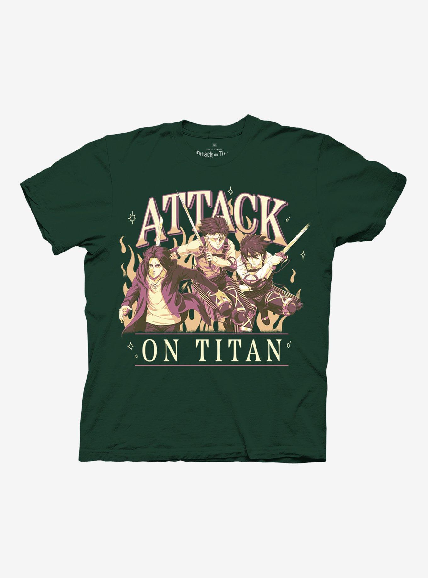 Attack On Titan Trio Boyfriend Fit Girls T-Shirt, , hi-res