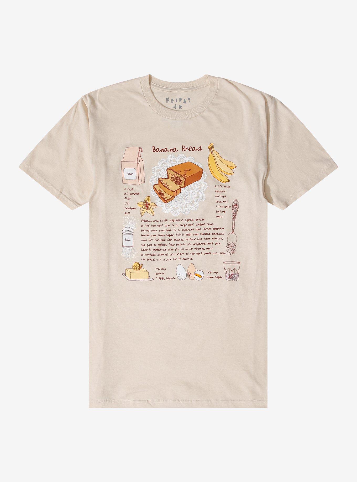 Banana Bread Recipe T-Shirt By Friday Jr, , hi-res