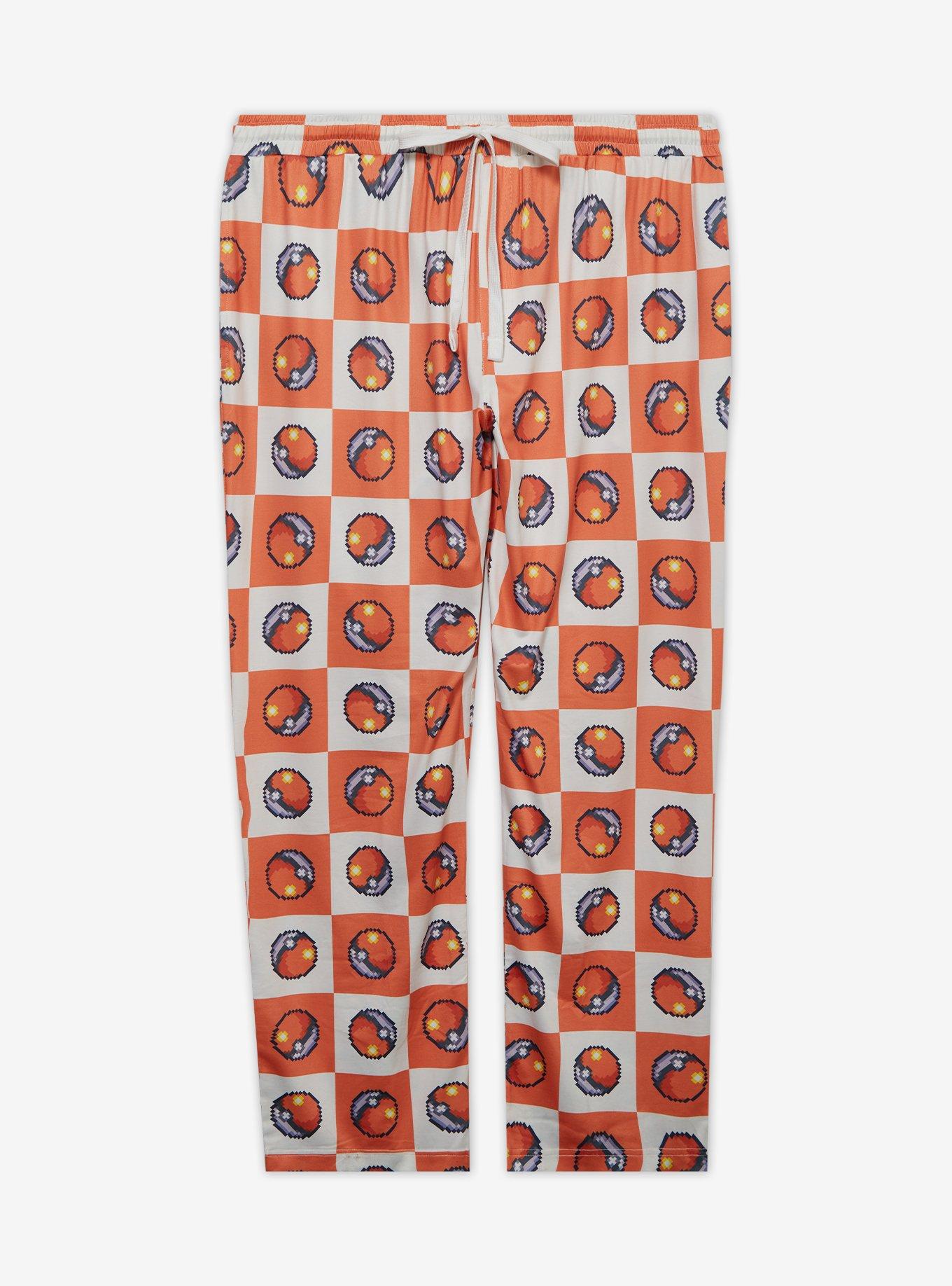 Pokémon Poké Ball Allover Print Checkered Women's Plus Size Sleep Pants, , hi-res