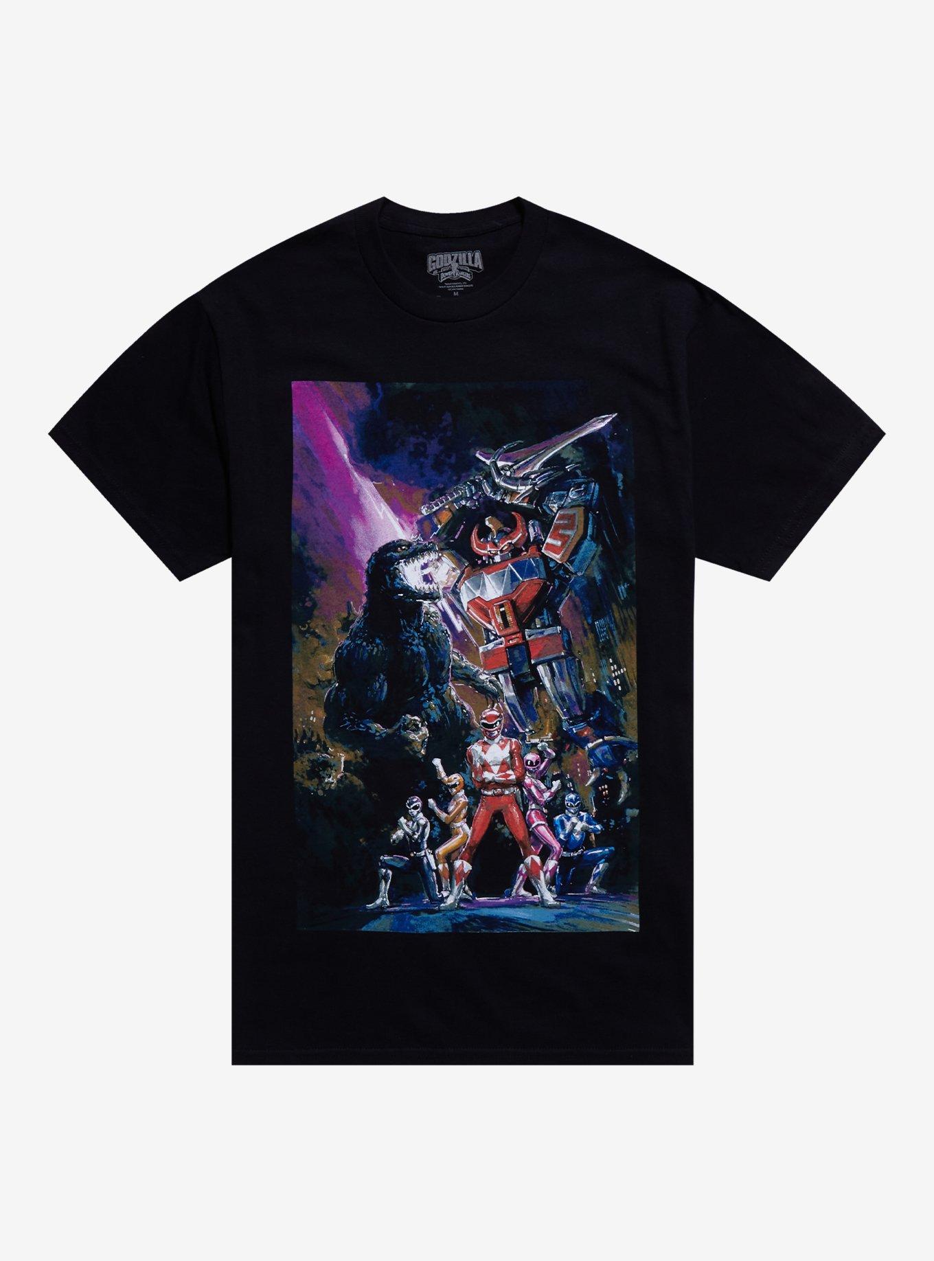 Godzilla Vs. Mighty Morphin Power Rangers Poster T-Shirt, , hi-res