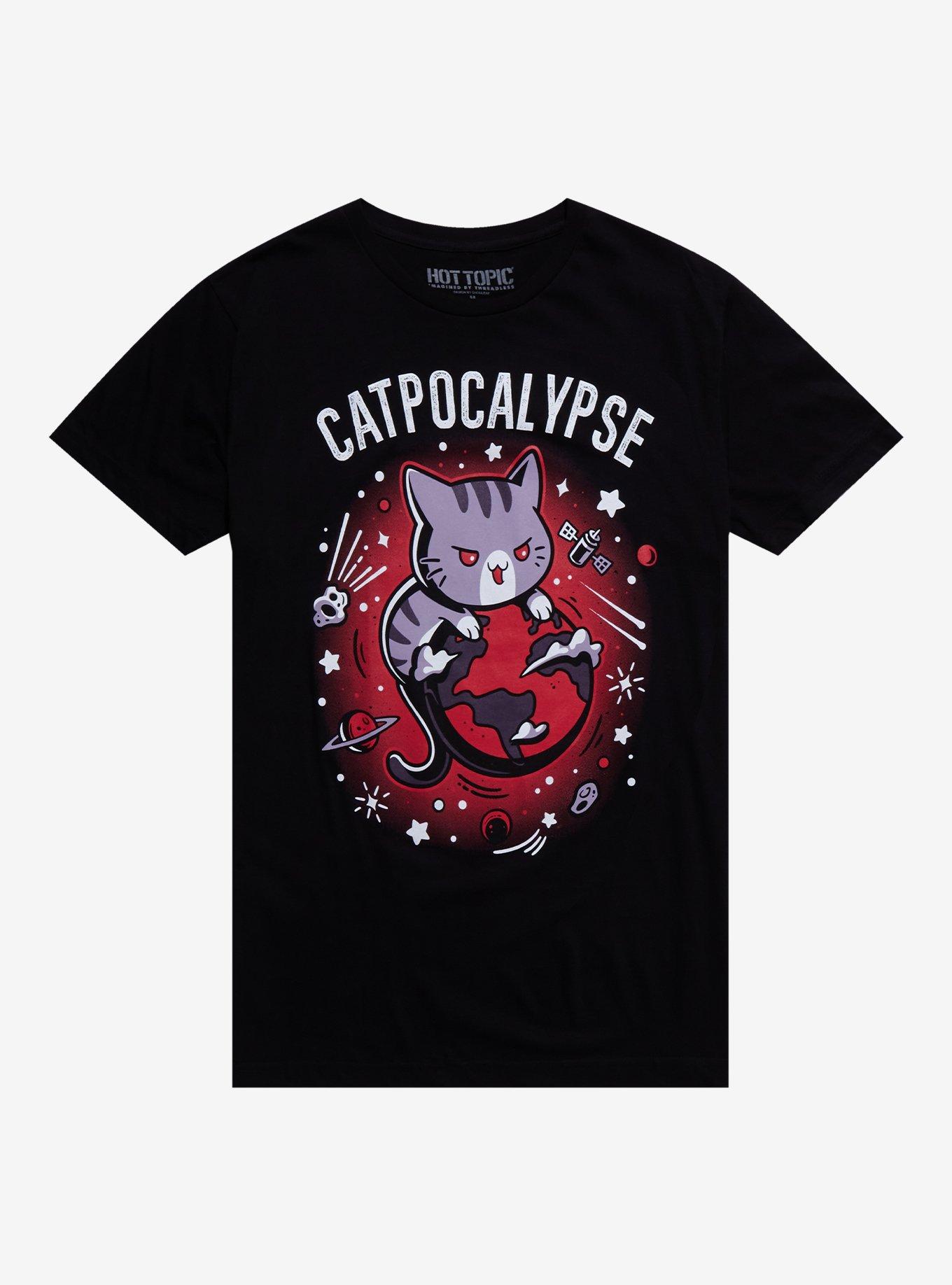 Catpocalypse T-Shirt By Snouleaf, BLACK, hi-res