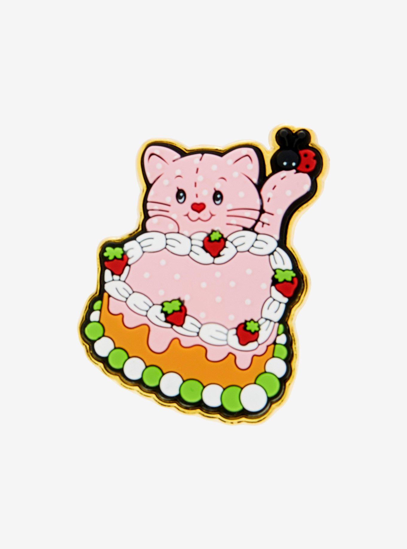 Strawberry Shortcake Custard Cake Scented Enamel Pin, , hi-res