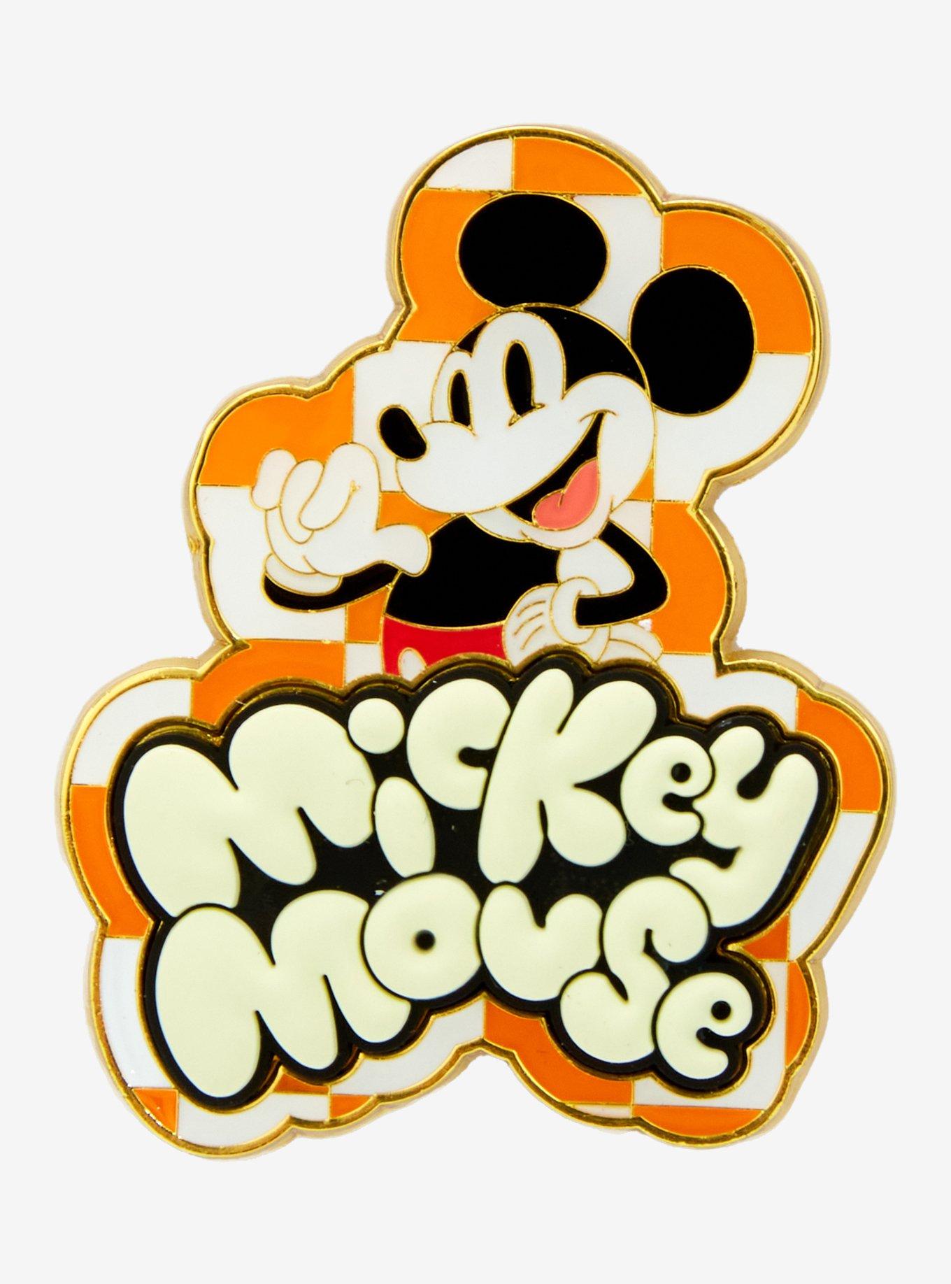 Loungefly Disney Mickey Mouse Checkered Portrait Enamel Pin - BoxLunch Exclusive, , hi-res