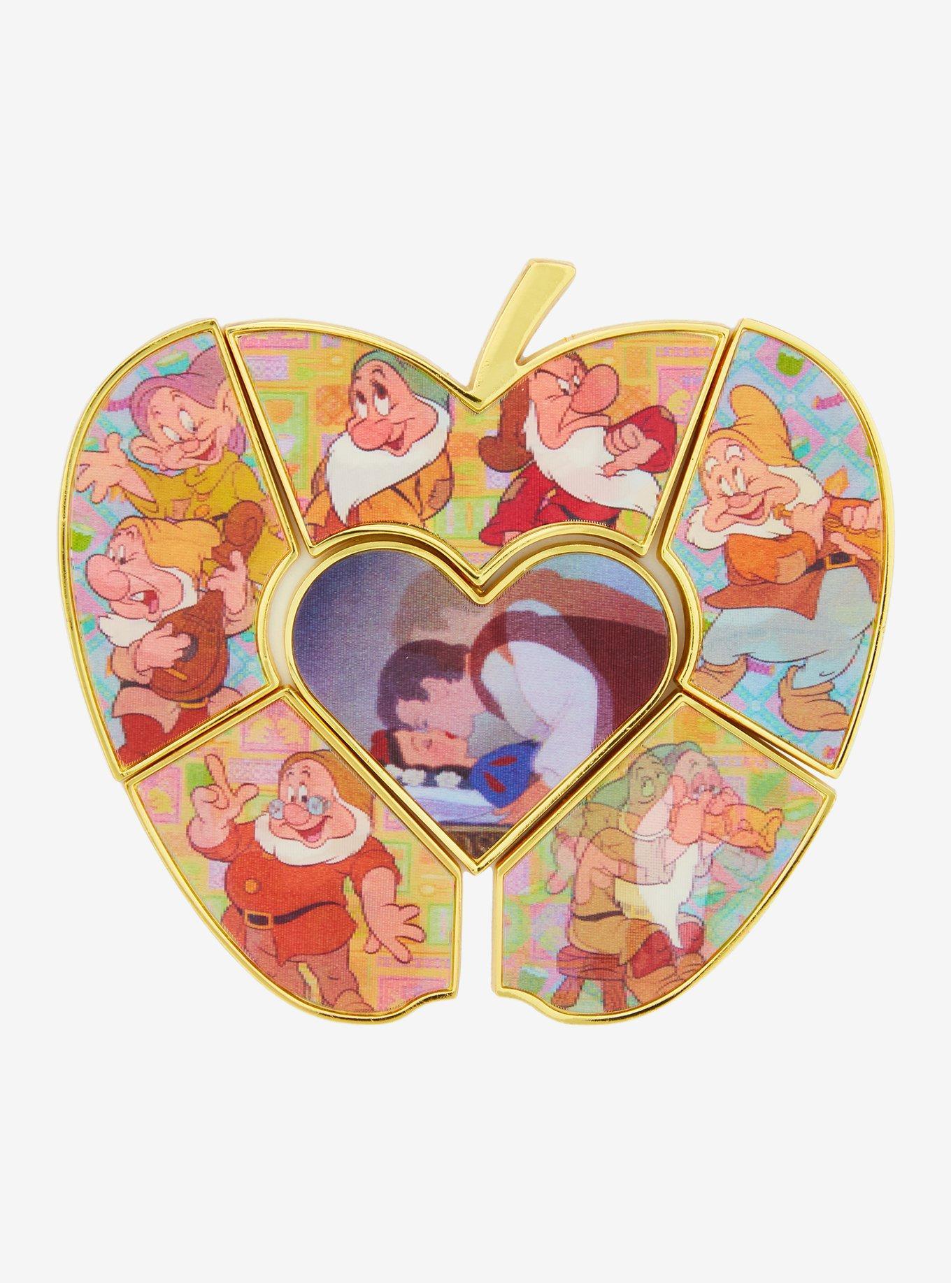 Loungefly Disney Snow White and the Seven Dwarfs Apple Puzzle Blind Box Lenticular Enamel Pin - BoxLunch Exclusive, , hi-res