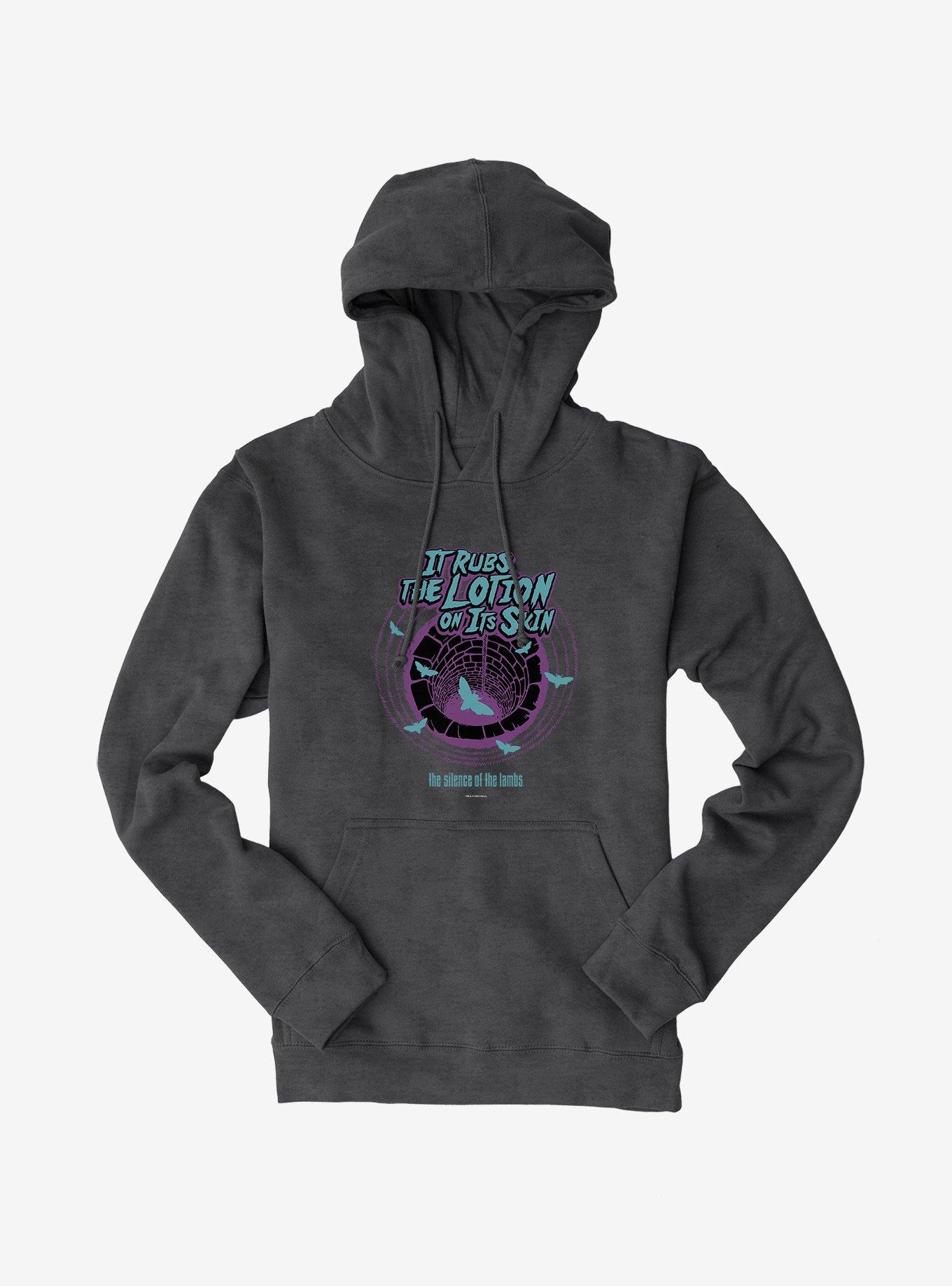 The Silence Of The Lambs It Rubs The Lotion Hoodie, DARK HEATHER, hi-res