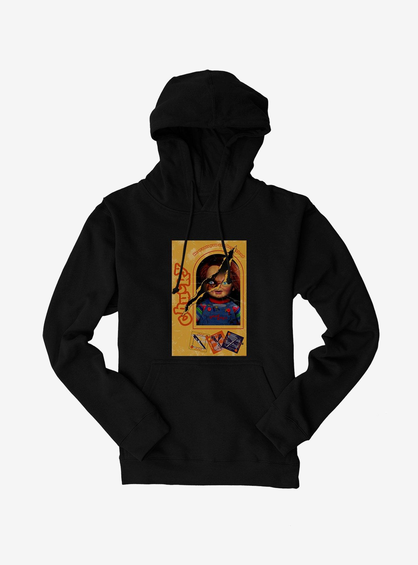 Chucky Doll Box Torn Hoodie, , hi-res