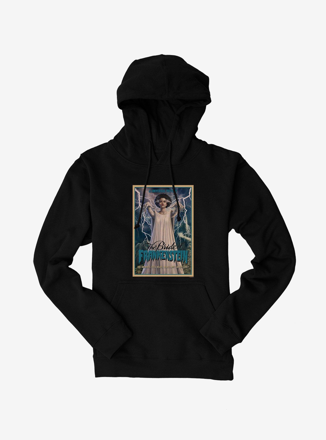 Universal Monsters Bride Of Frankenstein Can She Love? Hoodie, BLACK, hi-res