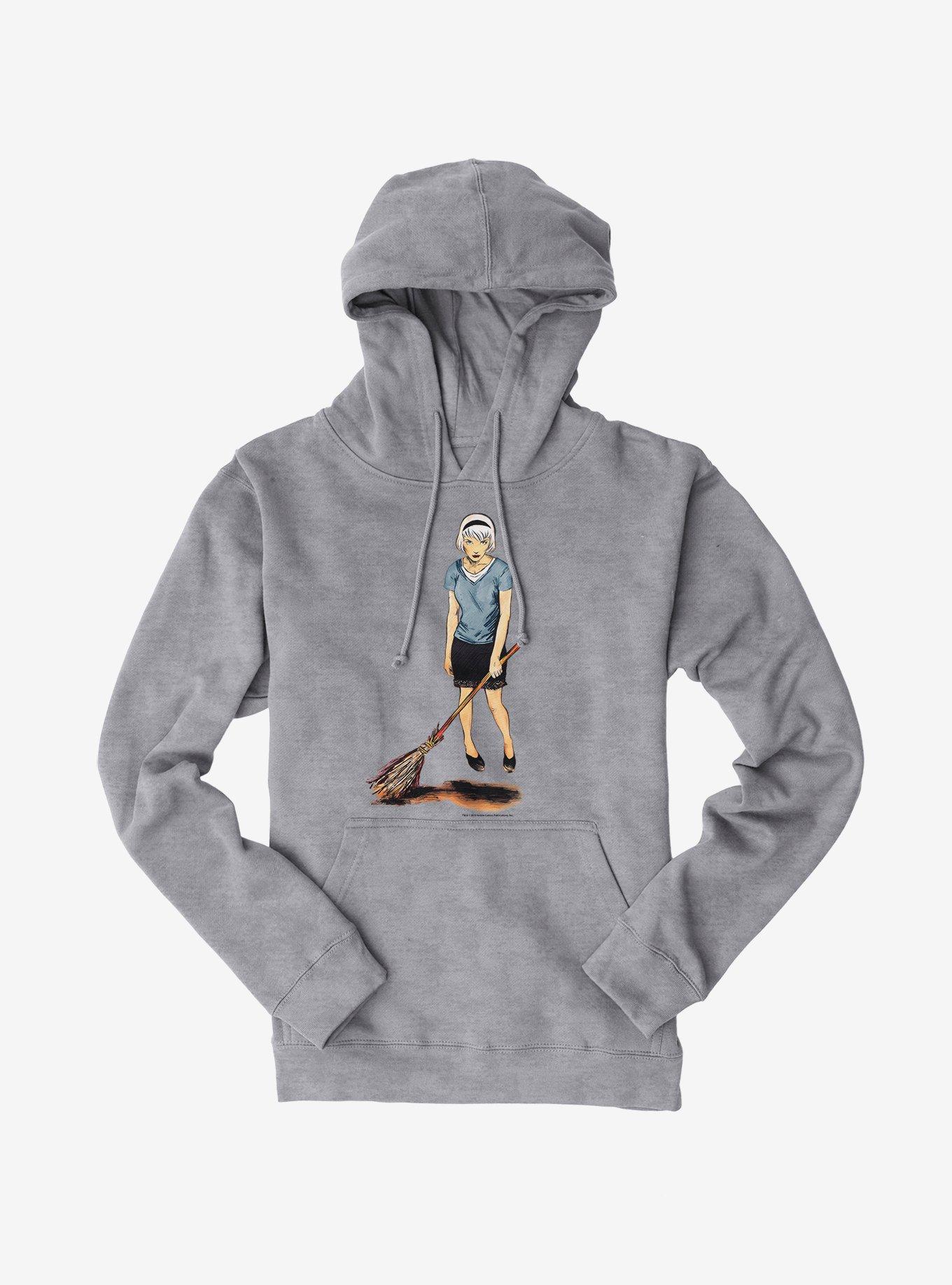 Archie Comics Chilling Adventures of Sabrina Broom Hoodie, SPORT GRAY, hi-res
