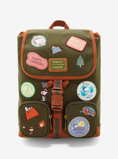 Loungefly Peanuts Snoopy Beagle Scout Canvas Mini Backpack — BoxLunch ...