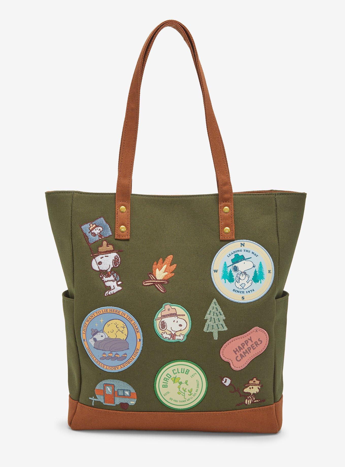 Loungefly Peanuts Snoopy Beagle Scouts Patch Tote — BoxLunch Exclusive, , hi-res