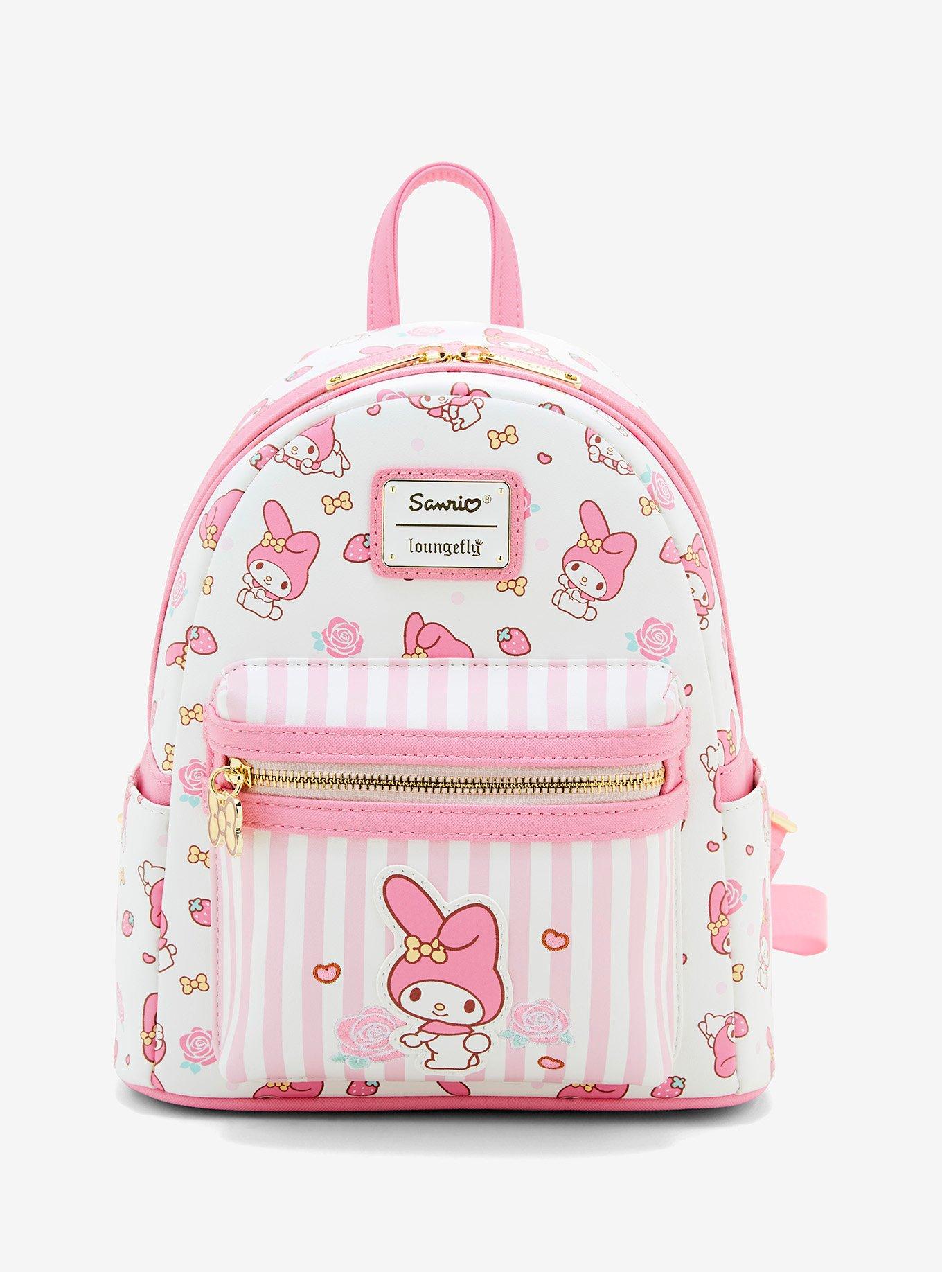 Melody Loungefly Sanrio My Melody Allover Print Striped Mini Backpack
