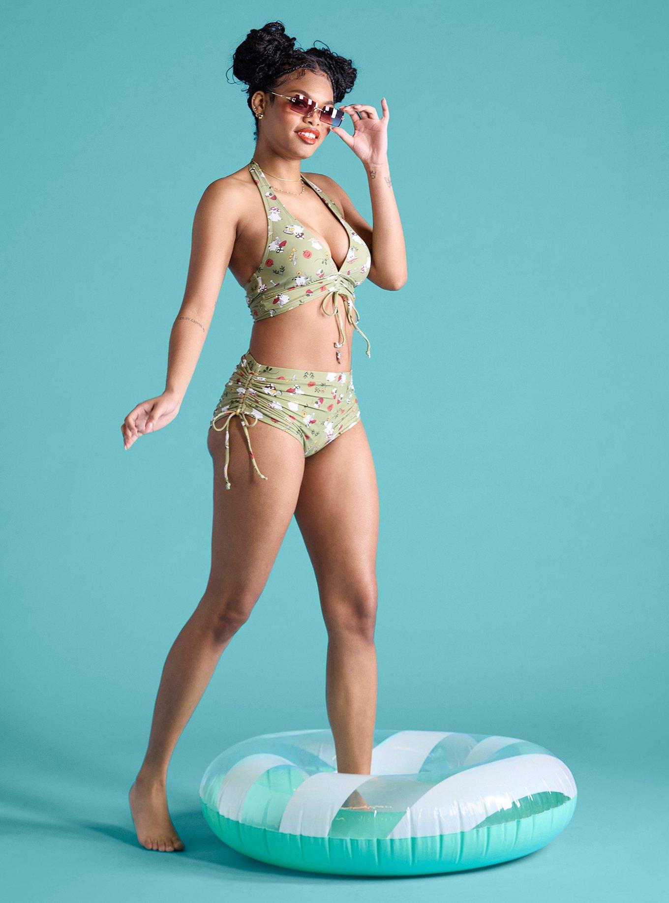 Disney Sleeping Beauty Aurora Floral Halter Swim Top