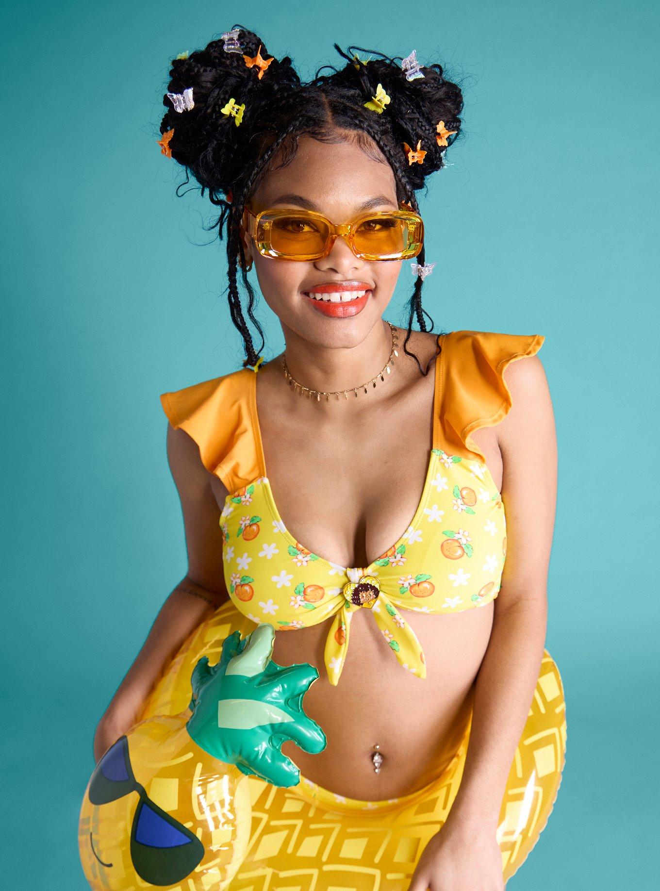 Strawberry Shortcake Orange Blossom Ruffle Swim Top | Hot Topic