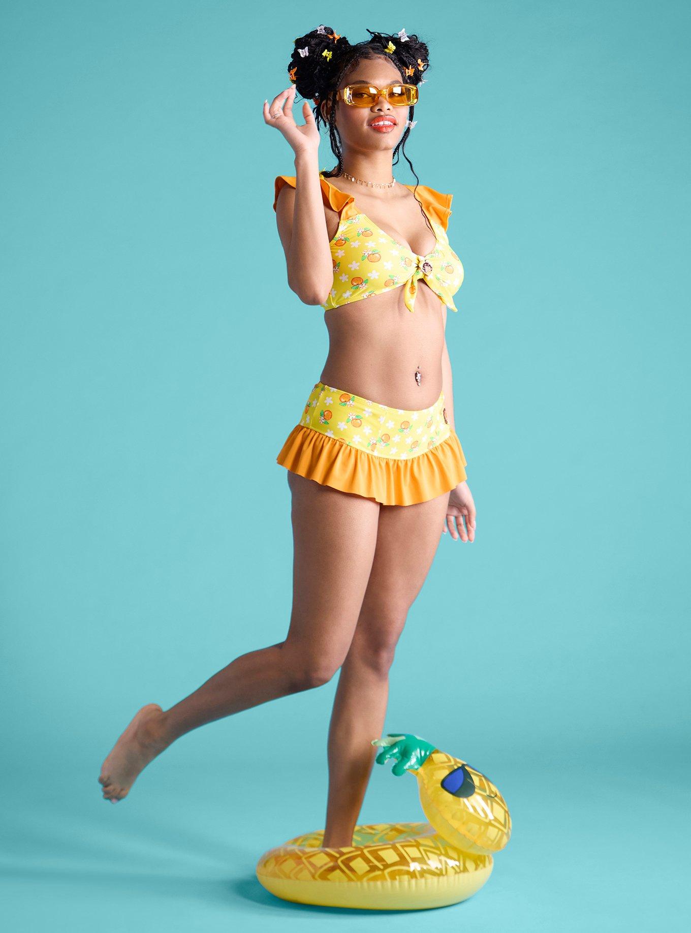 Strawberry Shortcake Orange Blossom Skirted Swim Bottoms | Hot Topic