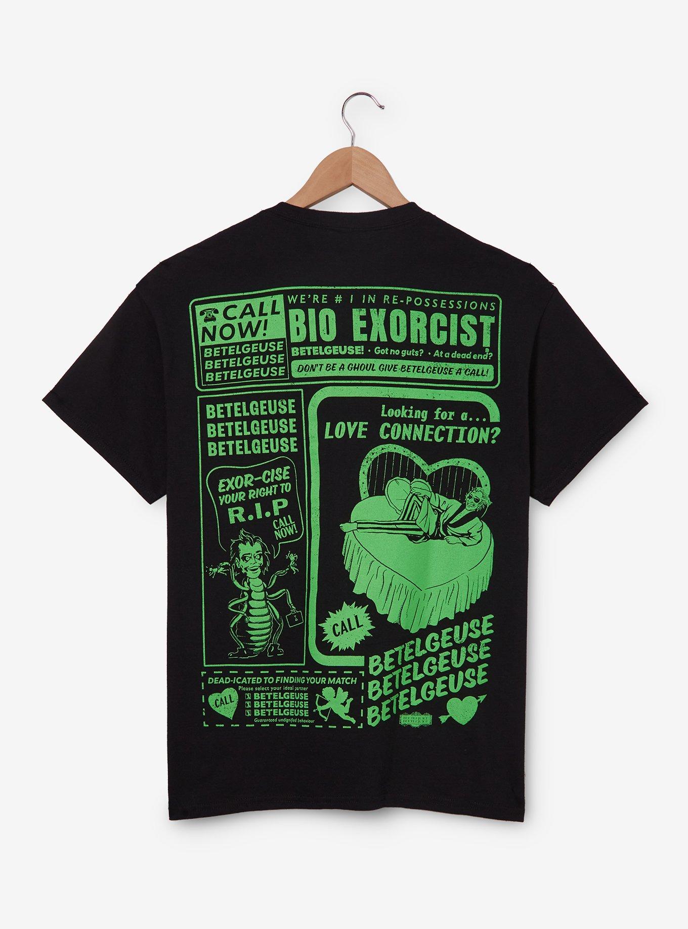 Beetlejuice Advertisement Call Now T-Shirt &mdash; BoxLunch Exclusive, BLACK, hi-res