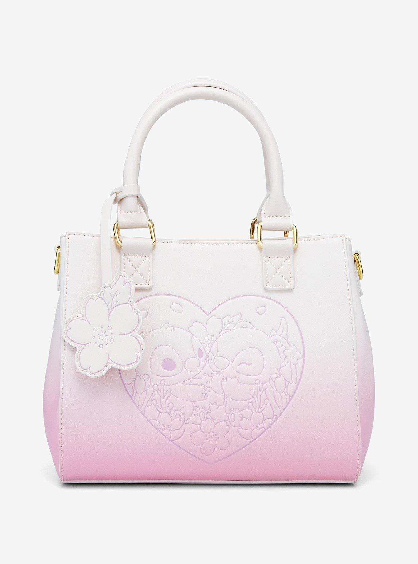 Loungefly Disney Lilo & Stitch Angel & Stitch Ombré Cherry Blossom Handbag