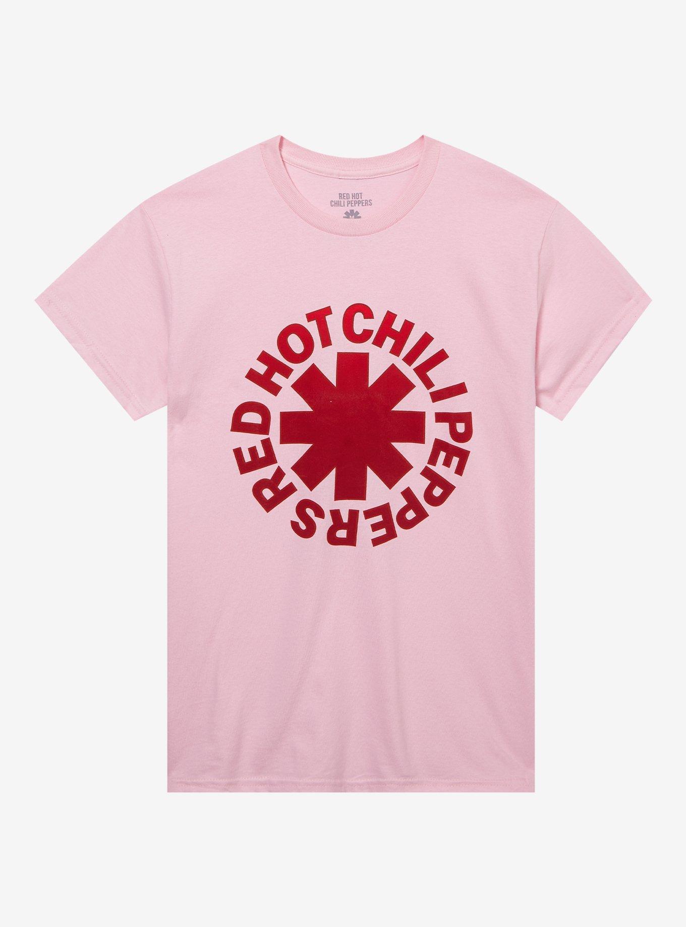 Red Hot Chili Peppers Logo Pink Boyfriend Fit Girls T-Shirt, , hi-res