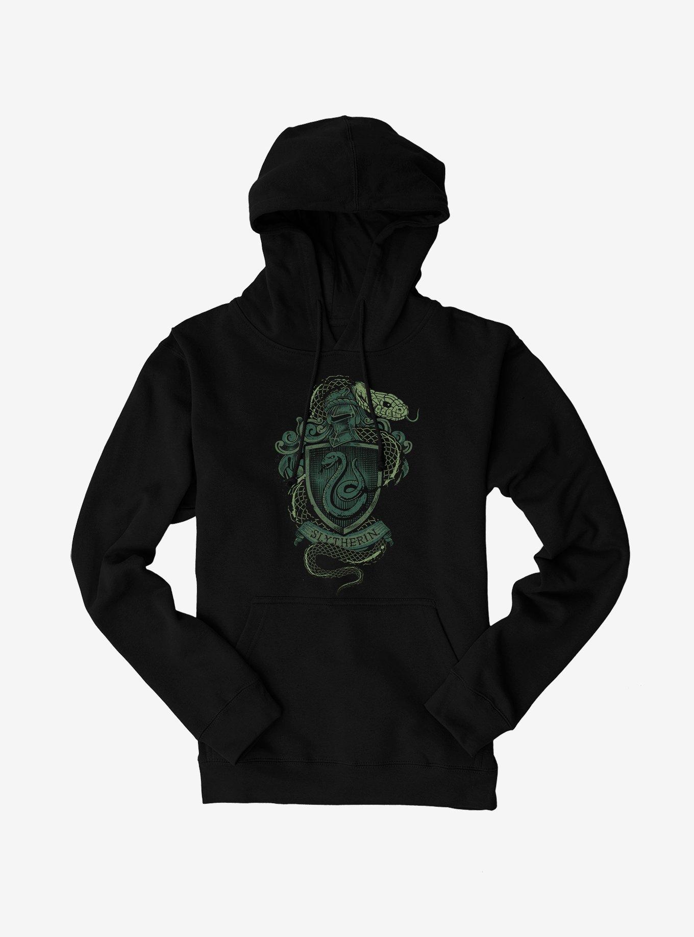 Harry Potter Slytherin Logo Hoodie, BLACK, hi-res