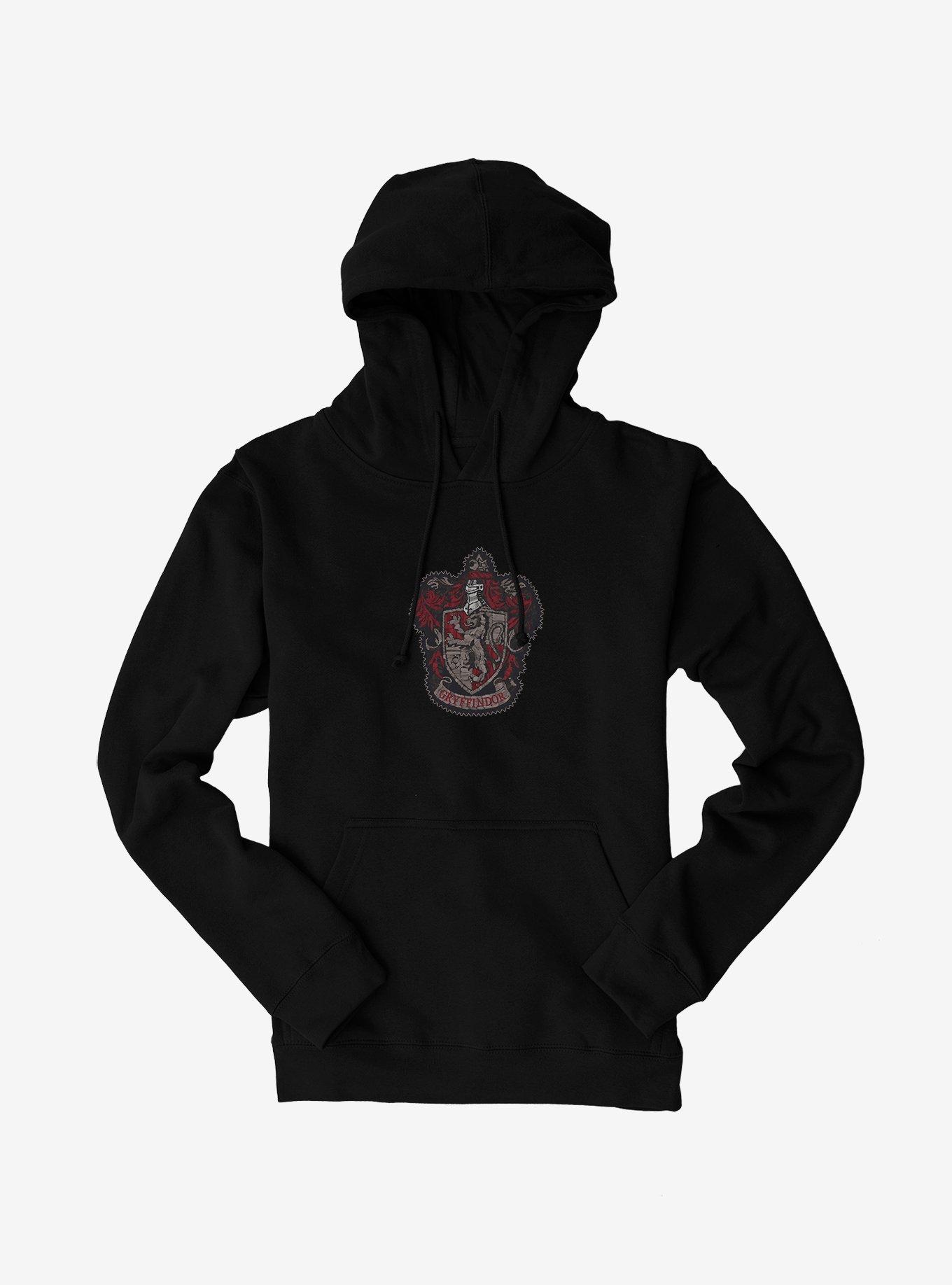 Harry Potter Gryffindor Coat Of Arms Hoodie, BLACK, hi-res