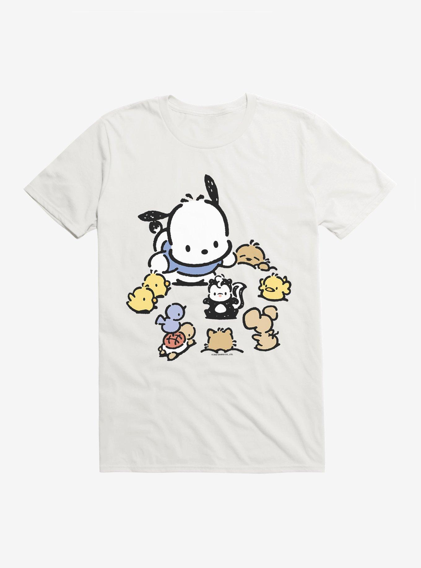 Pochacco Circle Of Friends T-Shirt, WHITE, hi-res