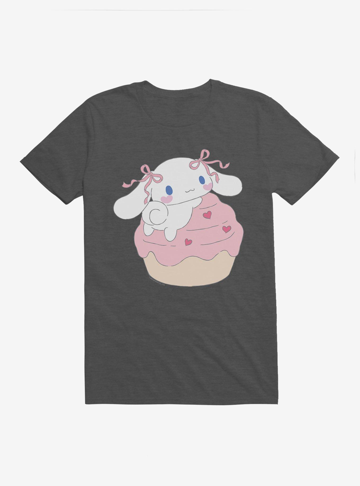 Cinnamoroll Heart Cupcake T-Shirt, DARK HEATHER, hi-res