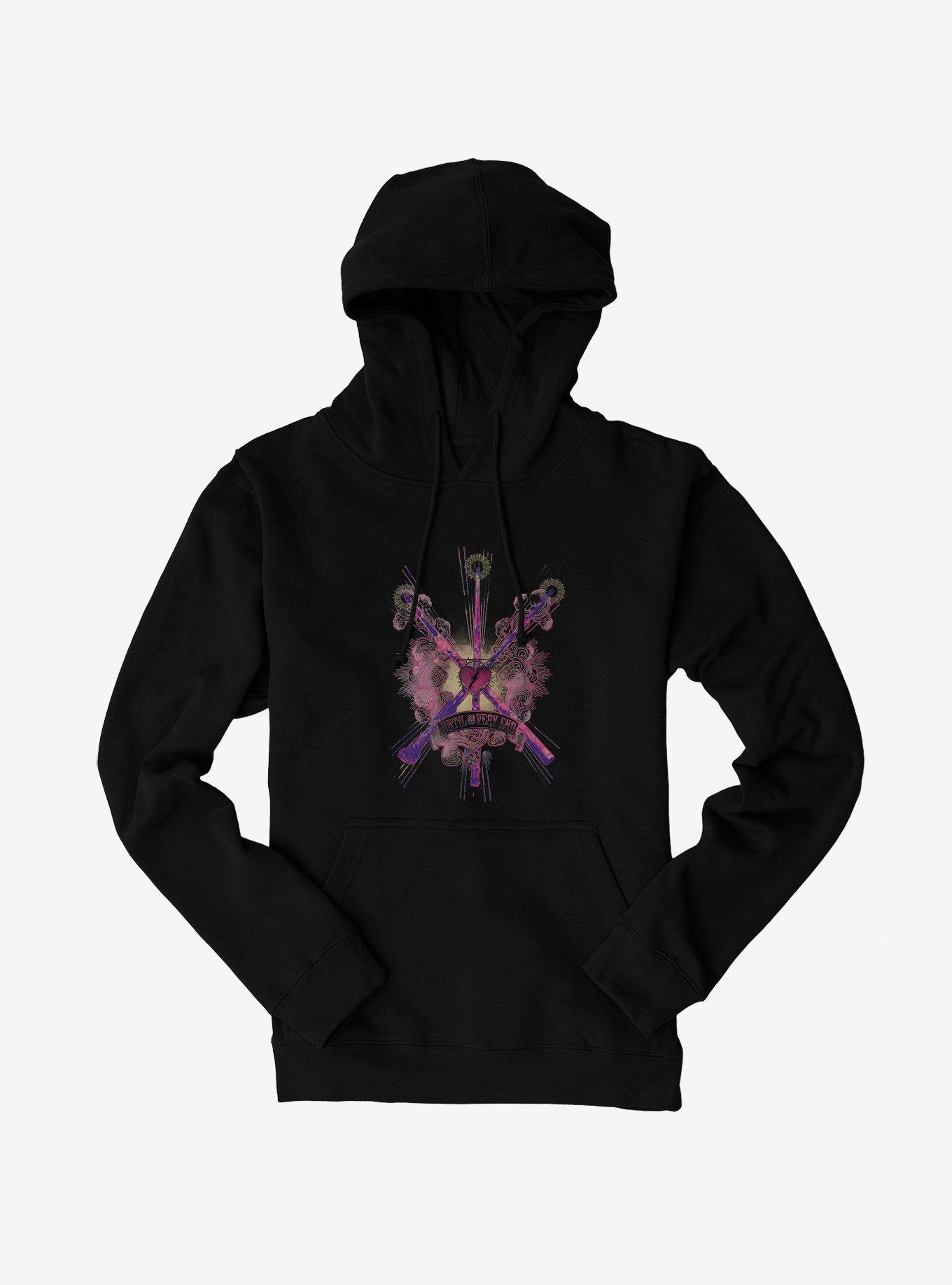 Harry Potter Until The Very End Wands Black Hoodie, , hi-res