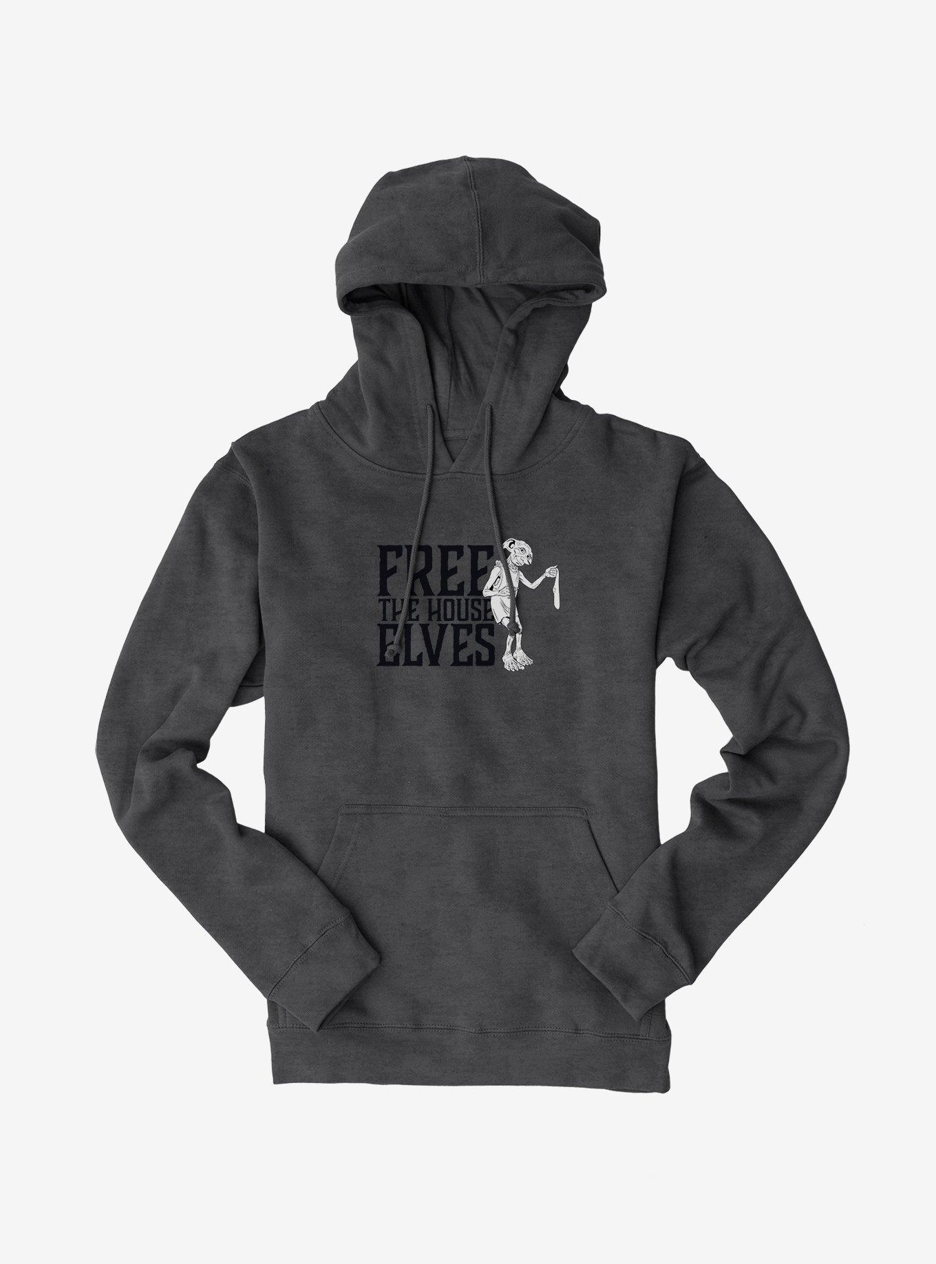Harry Potter Dobby Free The House Elves Hoodie, DARK HEATHER, hi-res