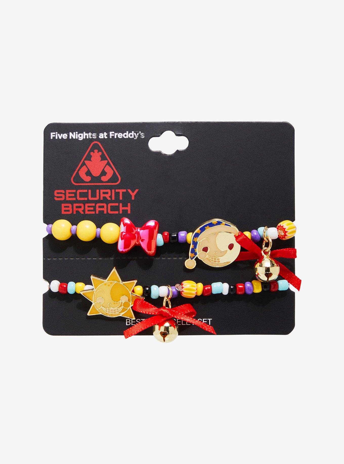 Five Nights At Freddy's: Security Breach Sun & Moon Bell Best Friend Beaded Bracelet Set