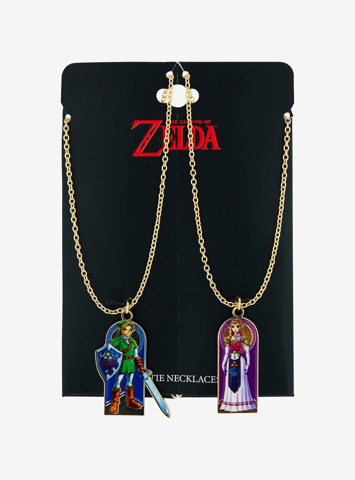 The Legend Of Zelda Link & Zelda Best Friend Necklace Set, , hi-res