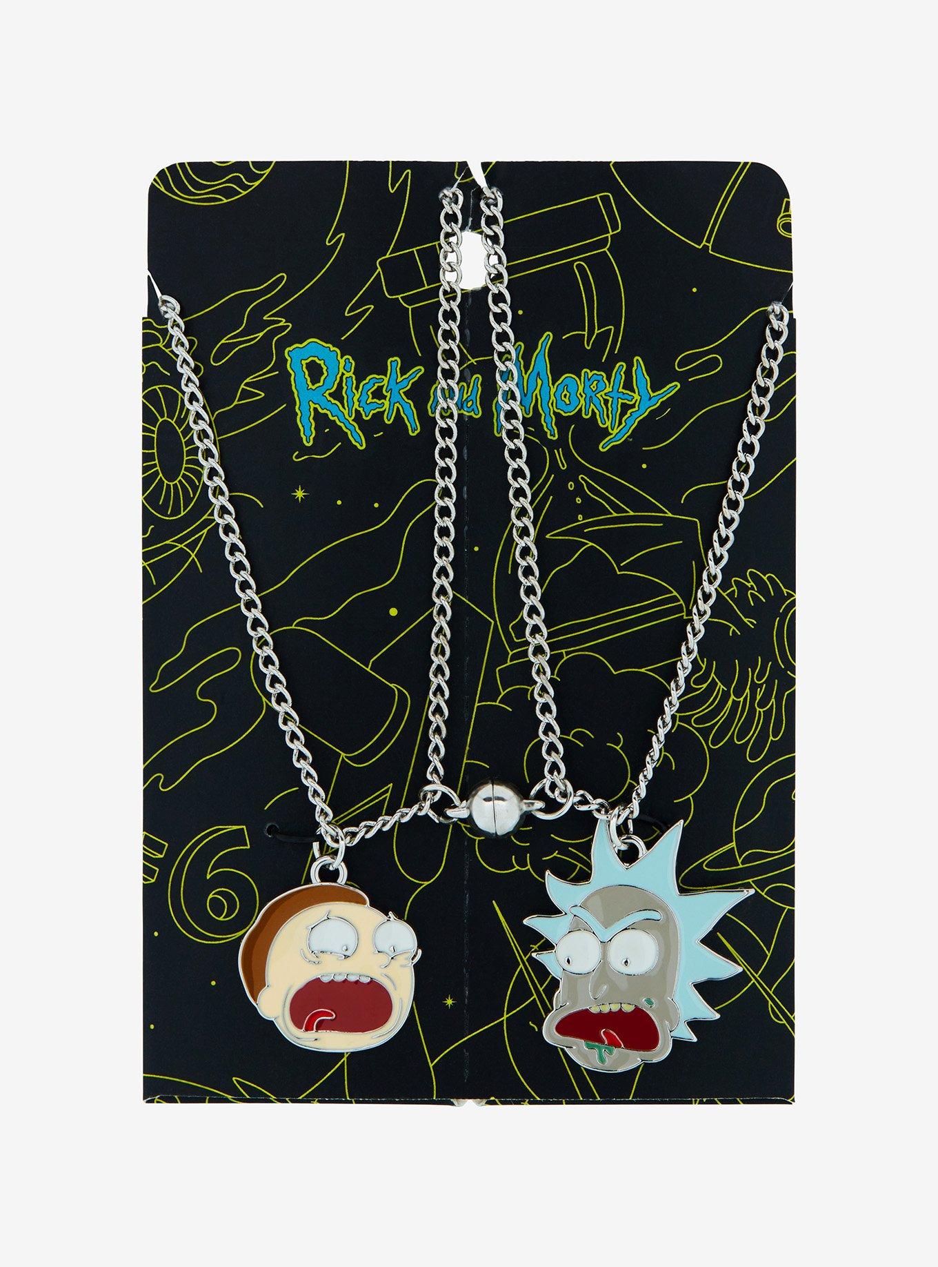 Rick And Morty Duo Best Friend Necklace Set, , hi-res