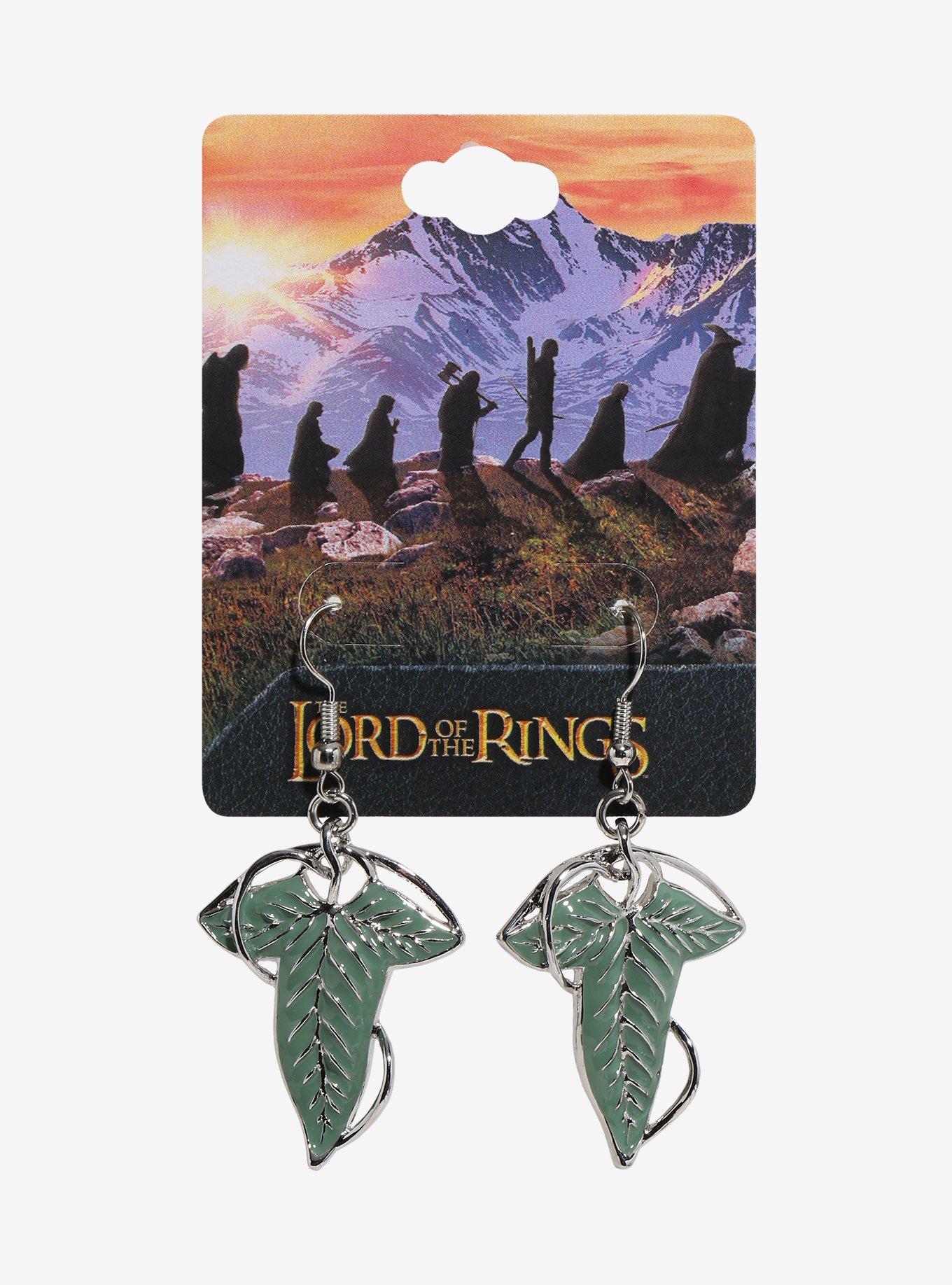 The Lord Of The Rings Lorien Leaf Drop Earrings, , hi-res