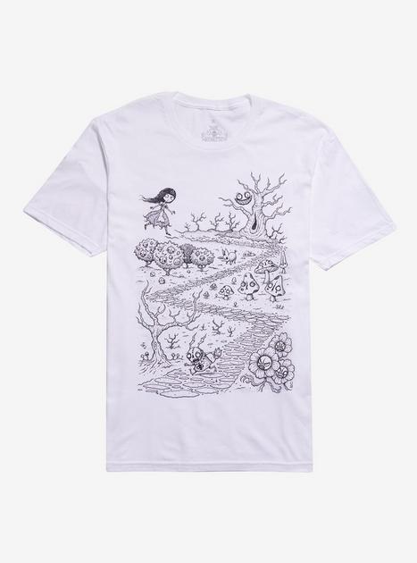 Dark Wonderland Alice Chasing Rabbit T-Shirt By Crab Scrambly | Hot Topic