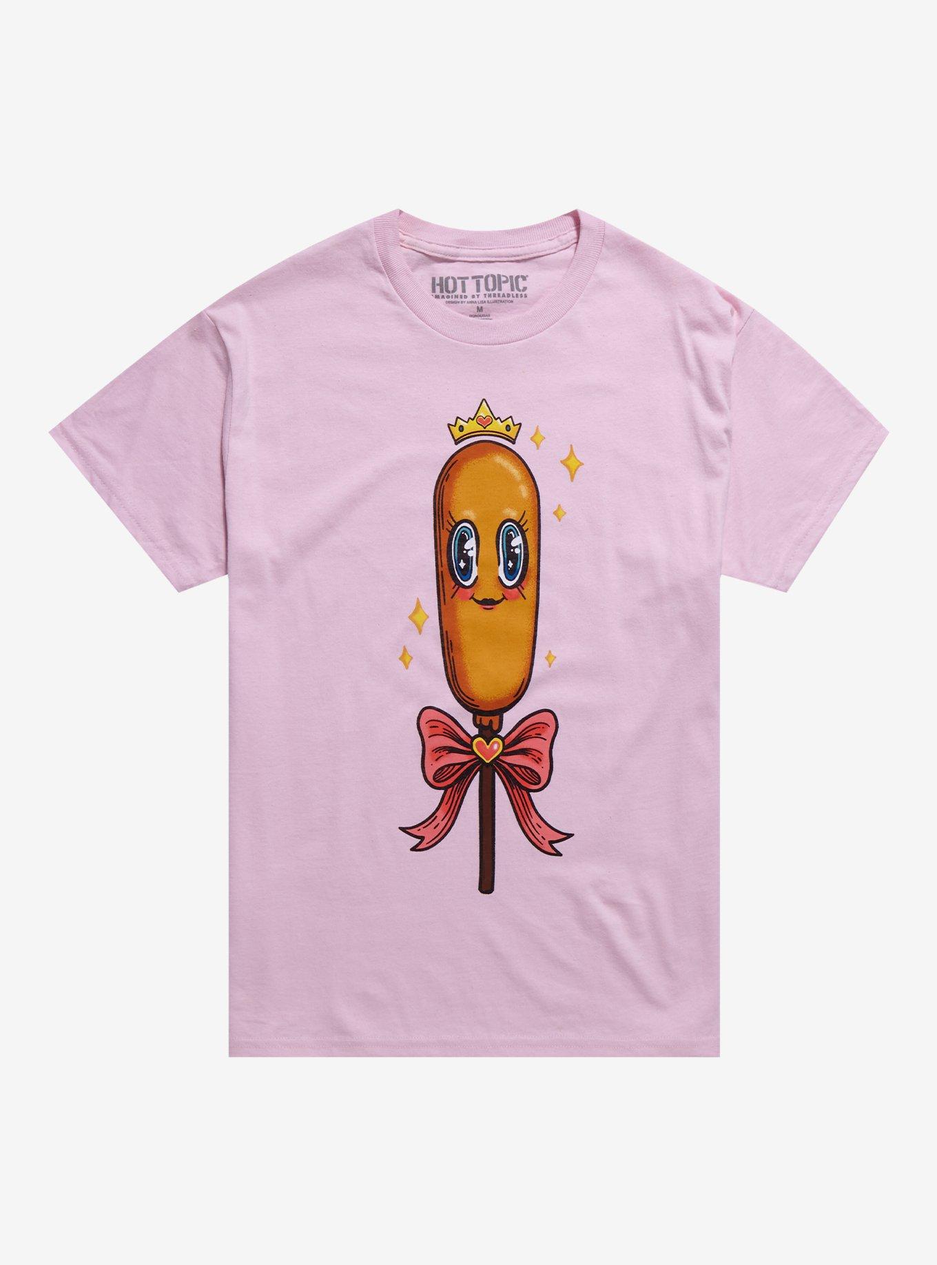 Corn Dog Princess T-Shirt By Anna Lisa Illustration, , hi-res