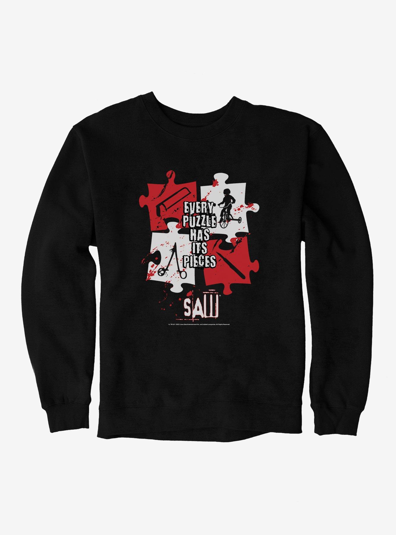 Saw Puzzle Pieces Sweatshirt, , hi-res