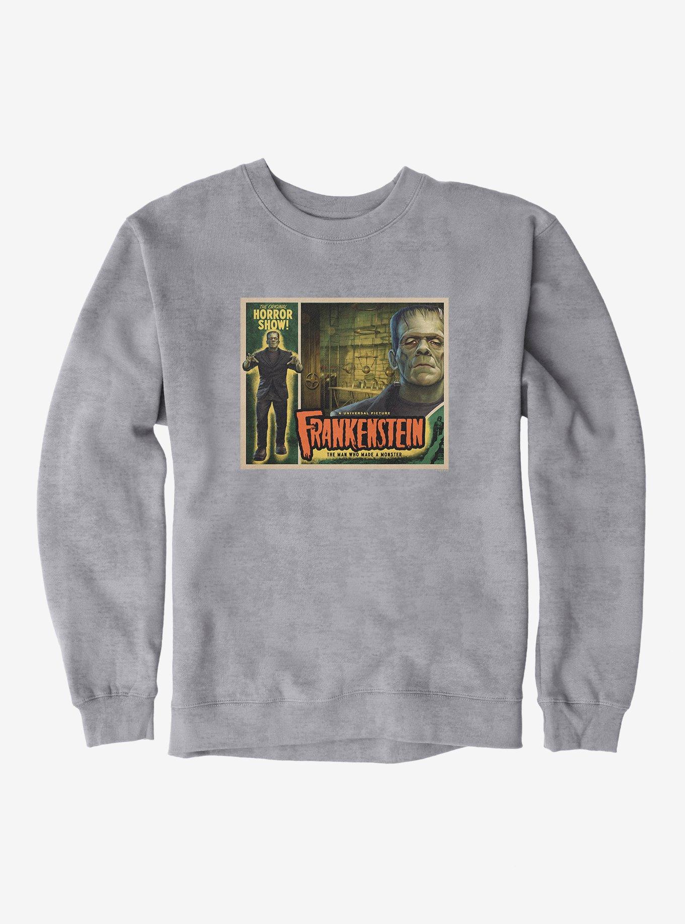 Frankenstein The Man Who Made A Monster Sweatshirt, SPORT GRAY, hi-res