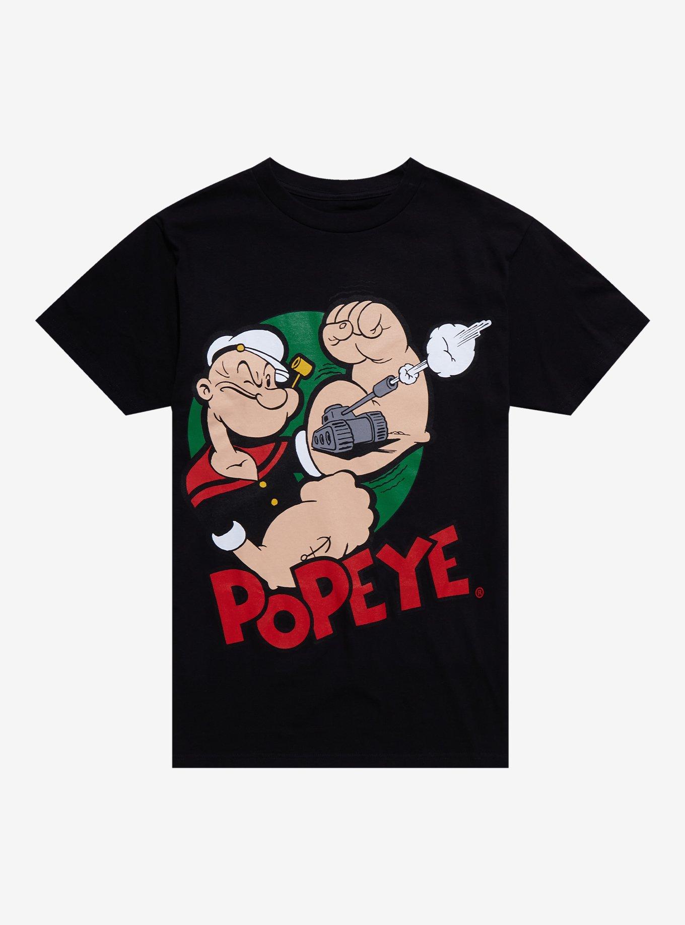 Popeye Bicep Tank T-Shirt, BLACK, hi-res