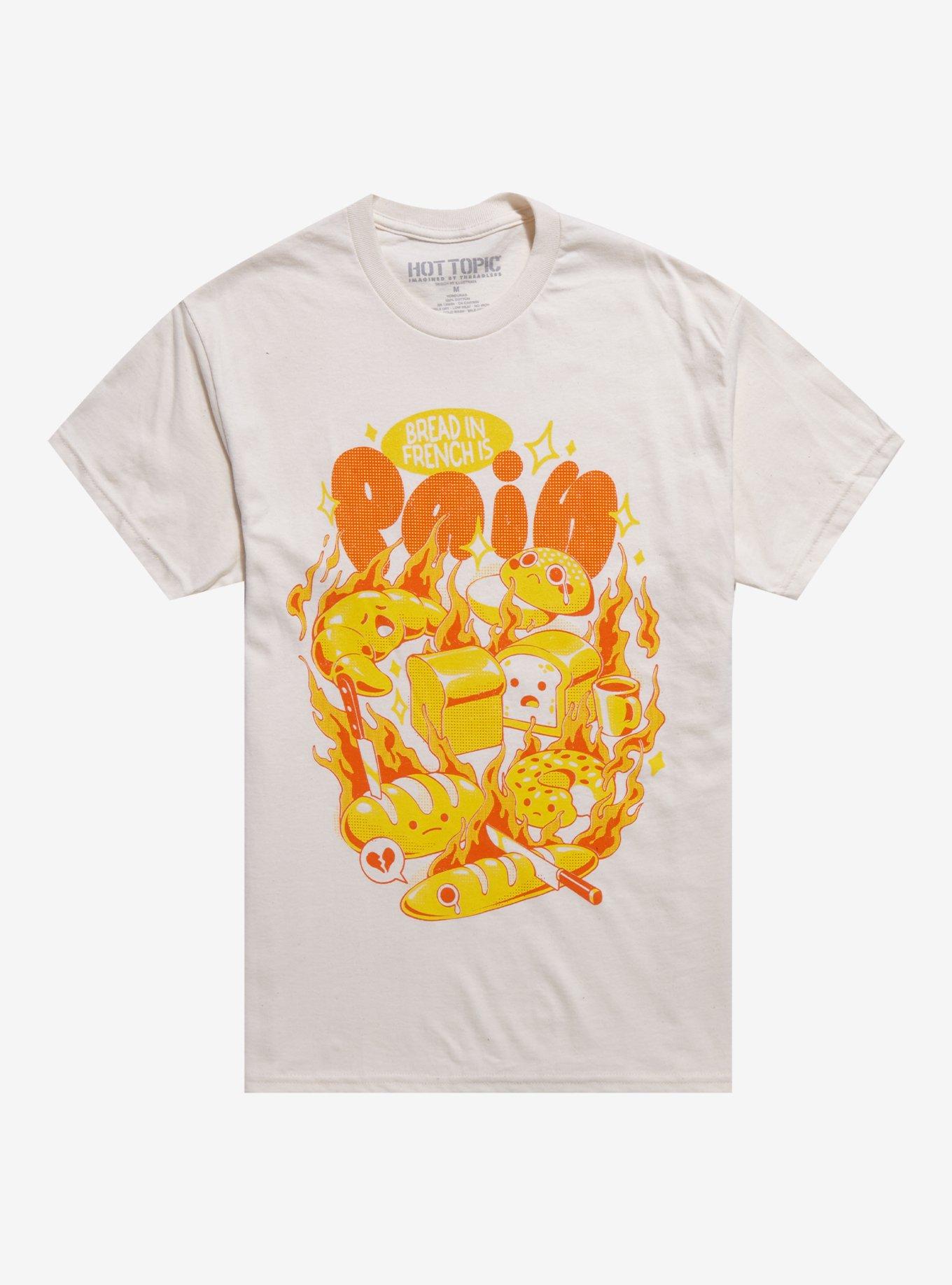 French Bread Flames T-Shirt By Illustrata, , hi-res