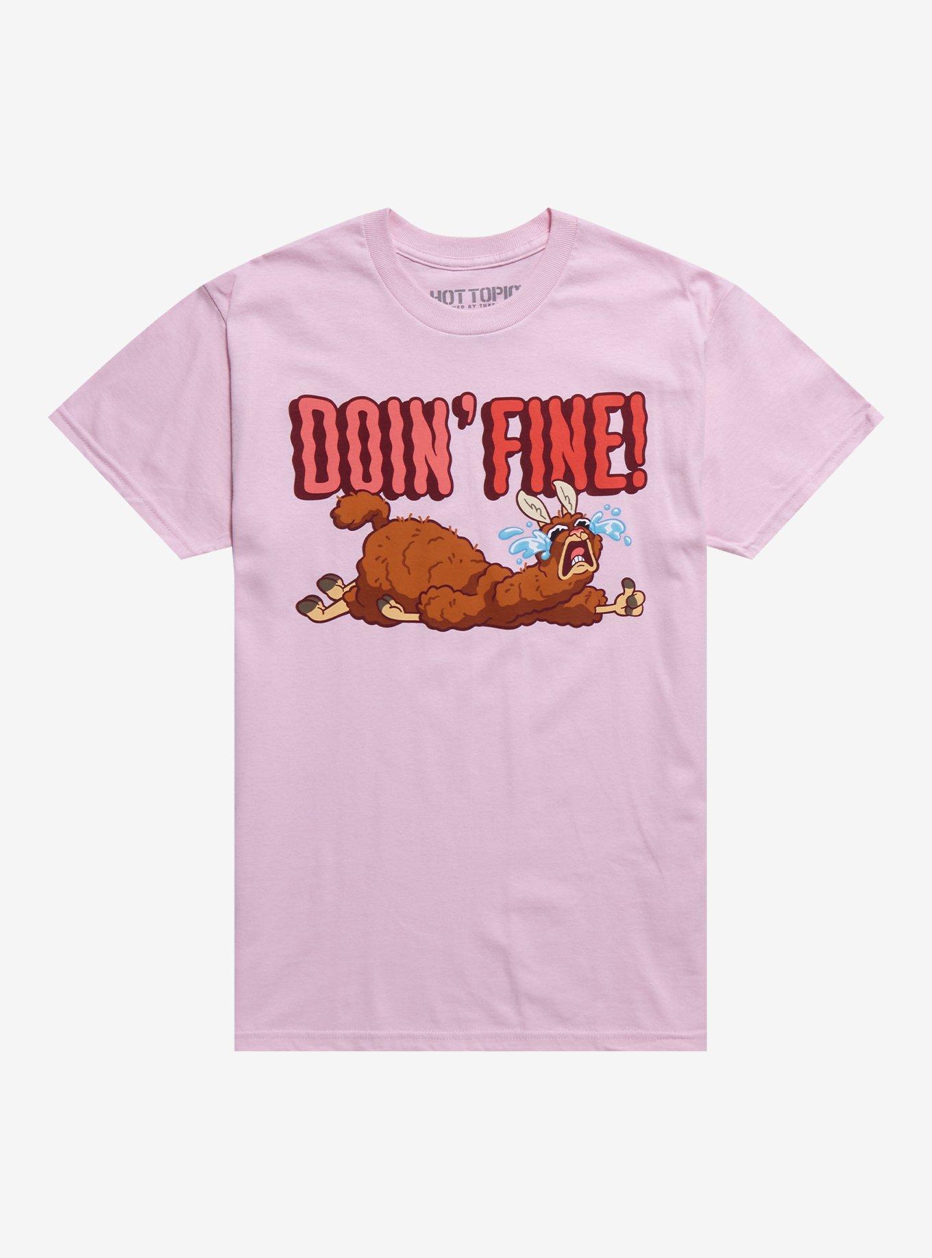 Doin' Fine Crying Llama T-Shirt CTKR Studio, , hi-res