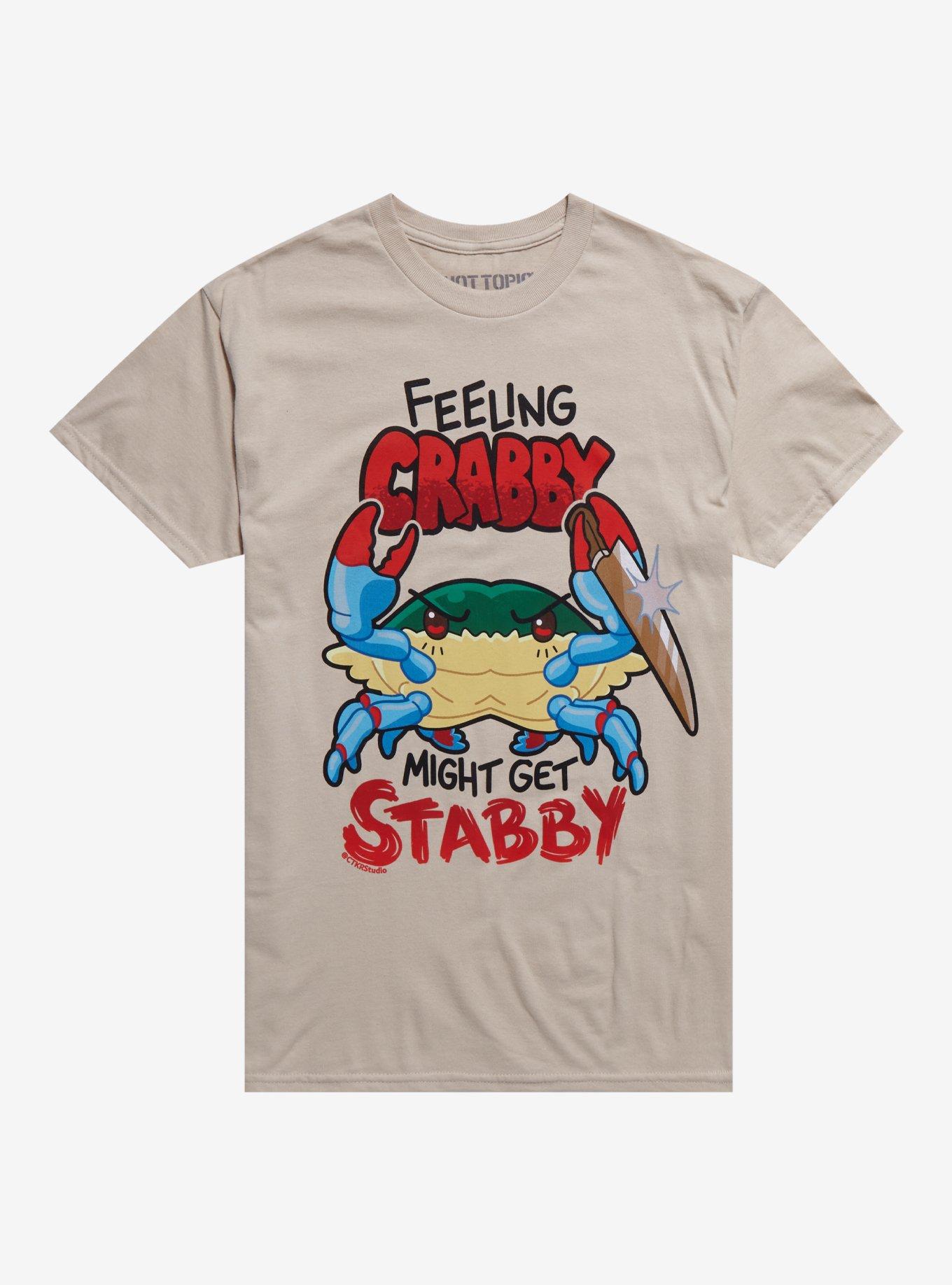 Stabby Crab T-Shirt By CTKR Studio, SAND, hi-res